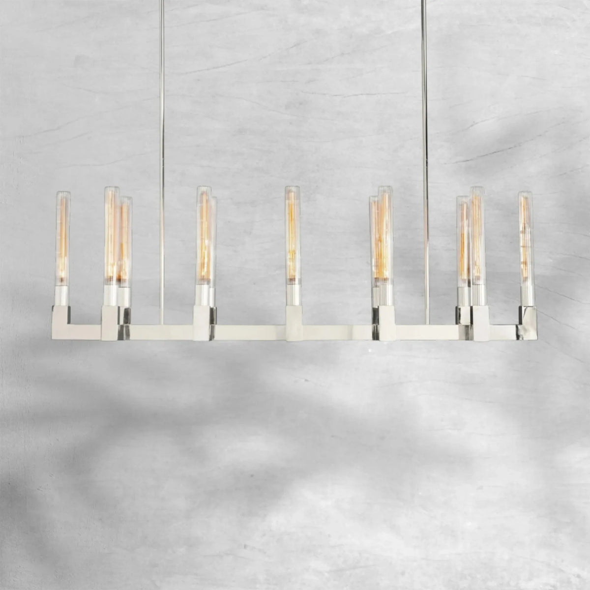 Chantelle Glass Linear Chandelier 55"