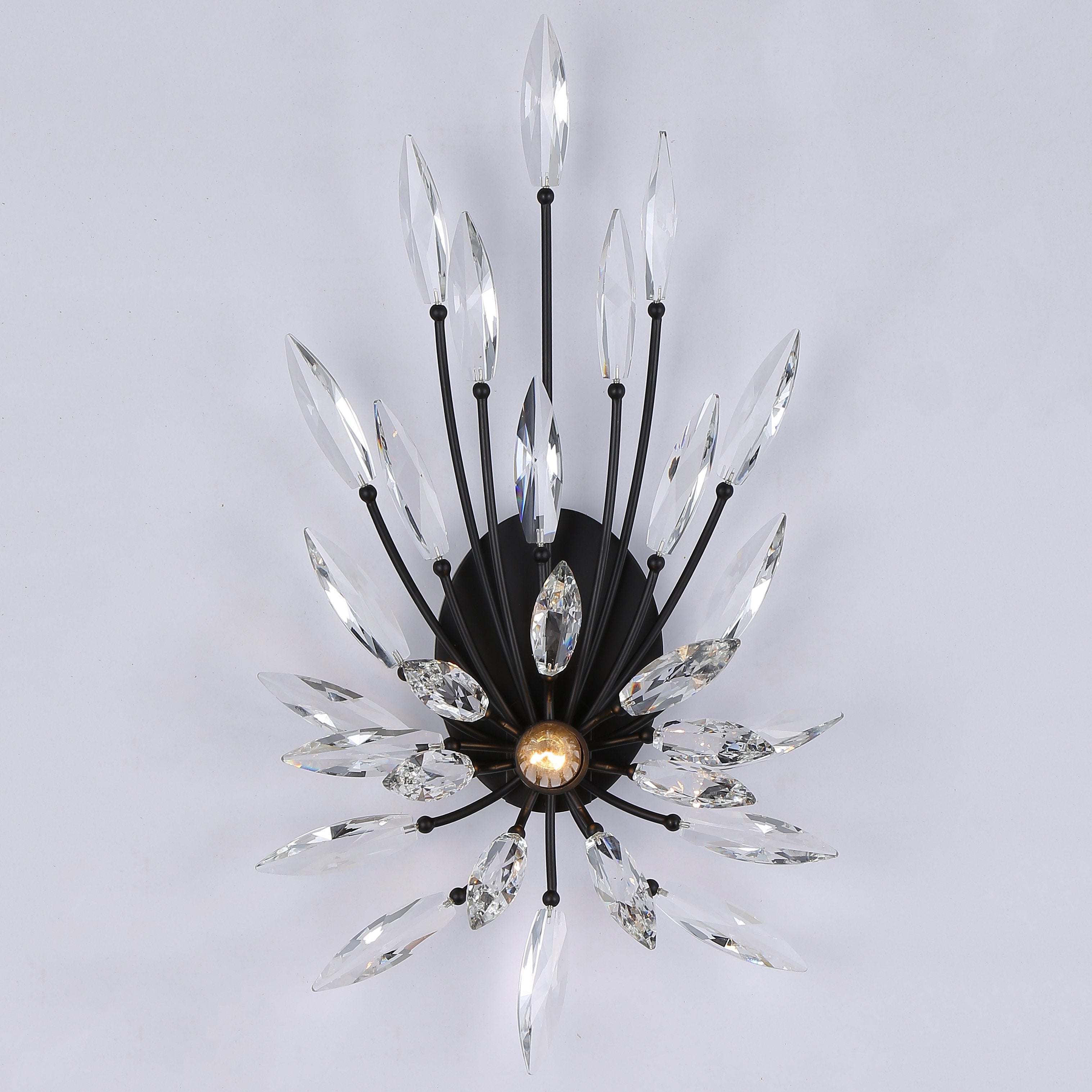 JC Lily Starburst Crystal Sputnik Wall Sconce