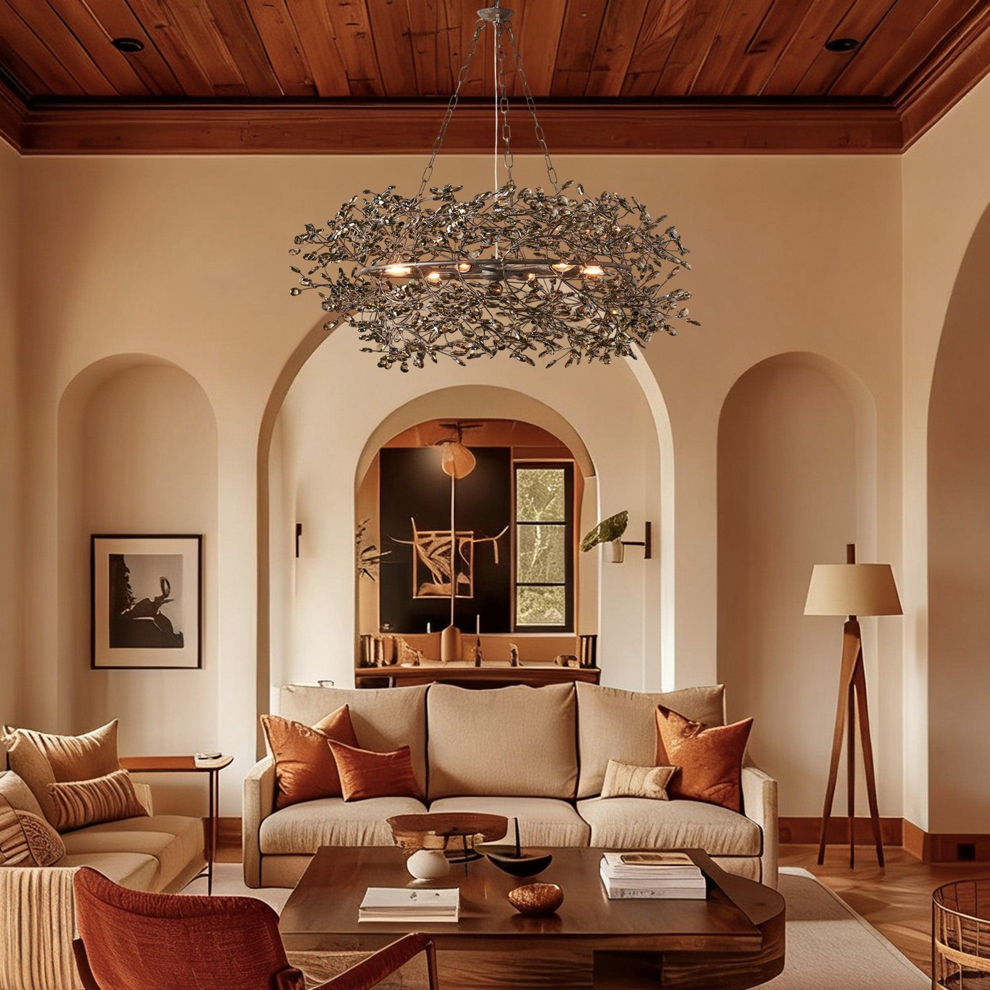 Fiore Crown Chandelier 39" 48" 60"