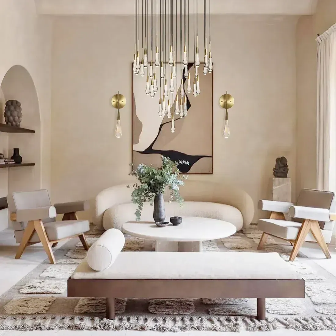 Soltaire Round Chandelier 17" 24" 36“ 48''58“