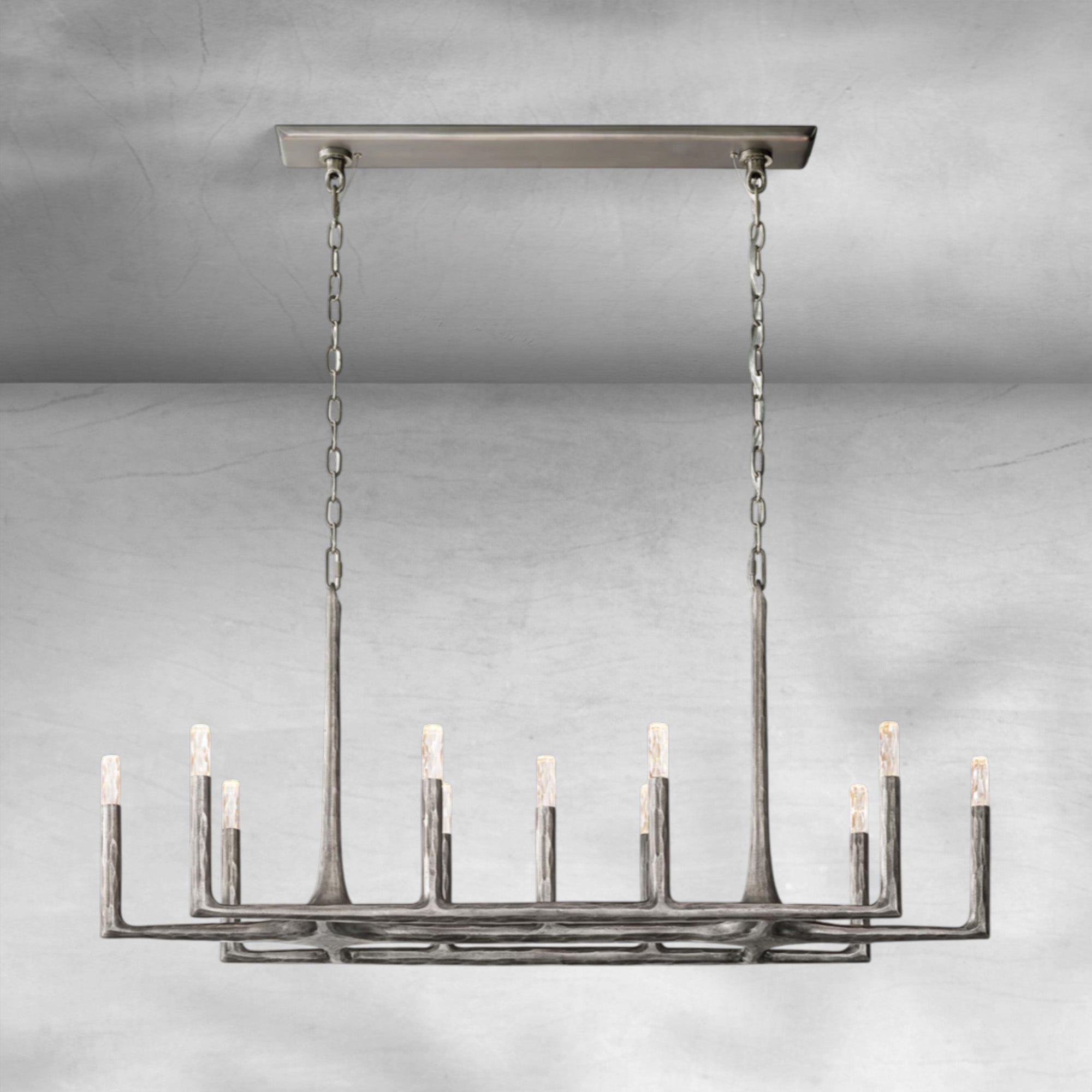 Thaddeas Forged Linear Chandelier 54" 72" 96"