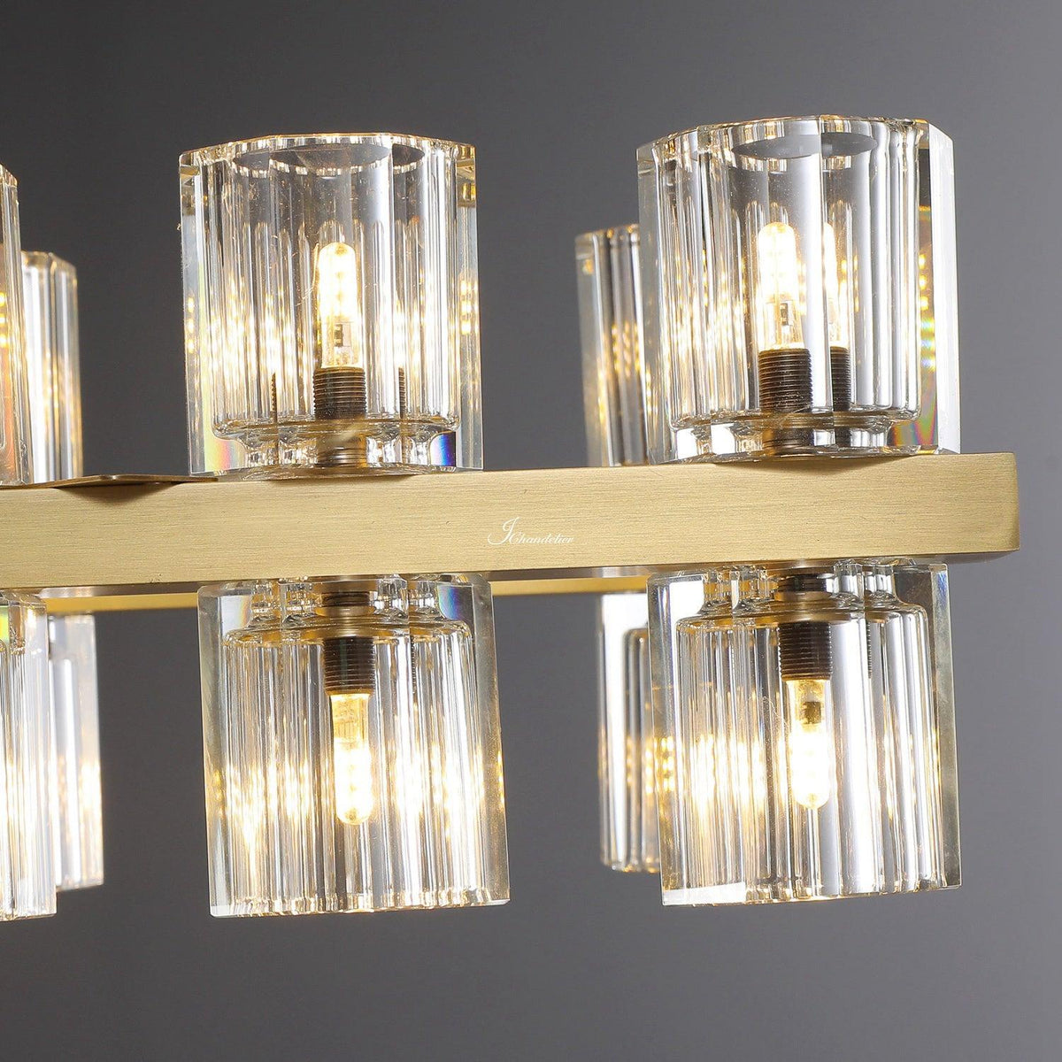 Auraline Crystal Rectangular Chandelier 72"