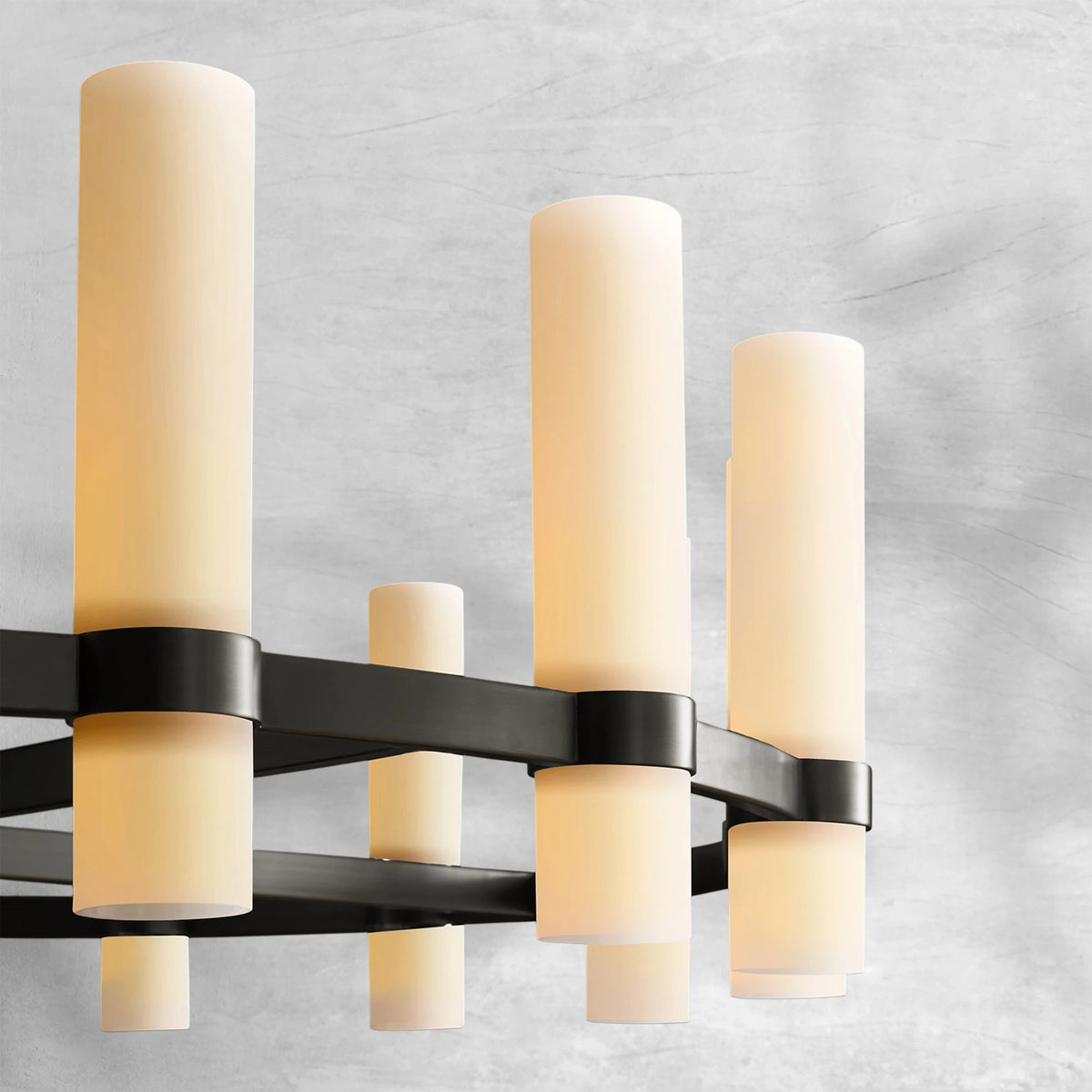 Ravion Round Milk Glass Chandelier