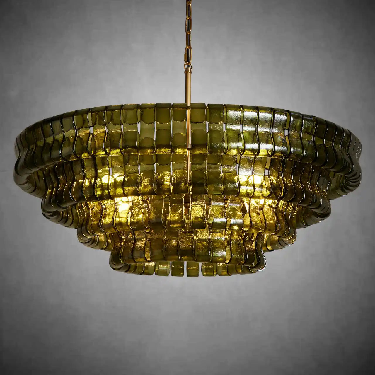 Glacien Round Glass Chandelier