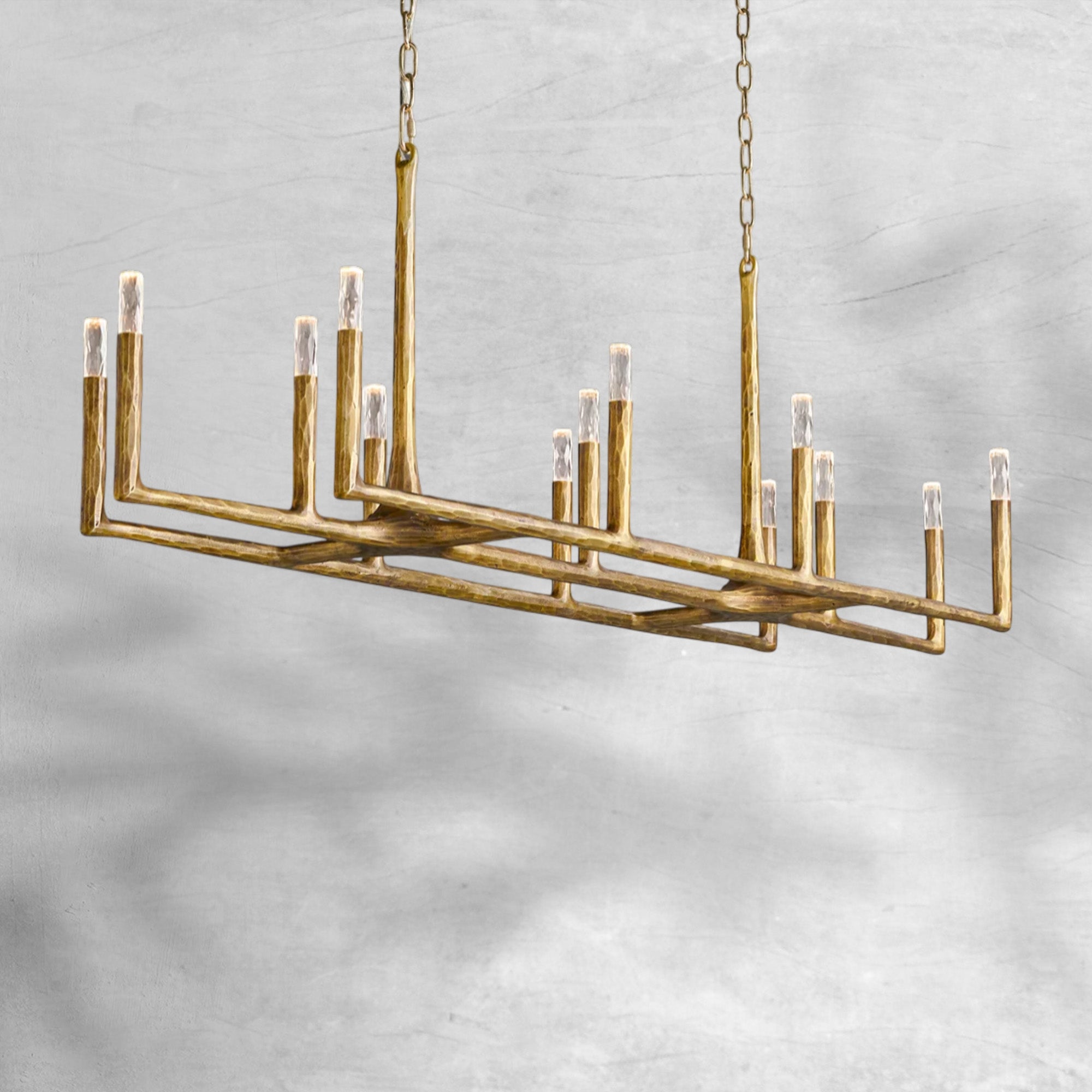 Thaddeas Forged Linear Chandelier 54" 72" 96"