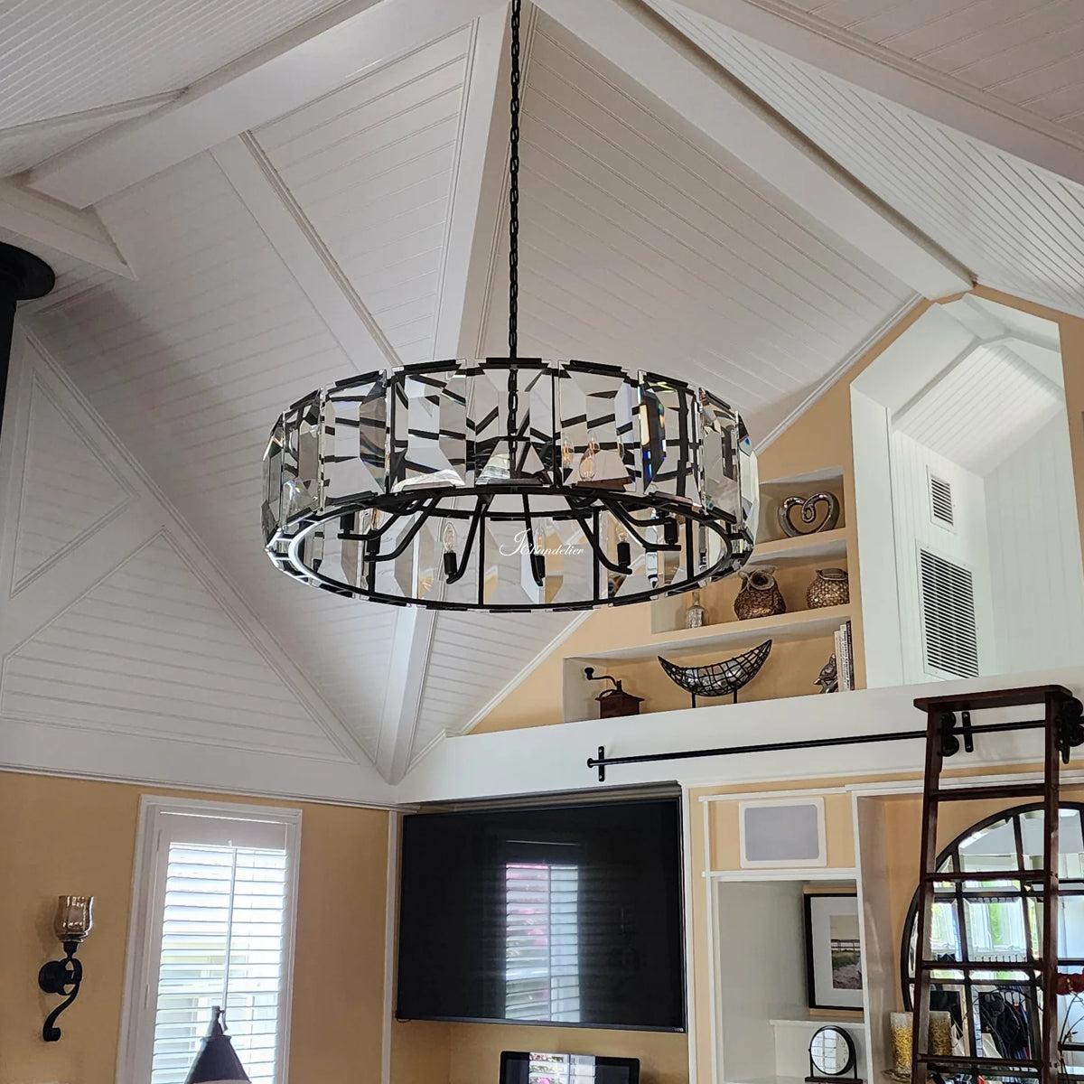 Harlew Crystal Round Chandelier 31"