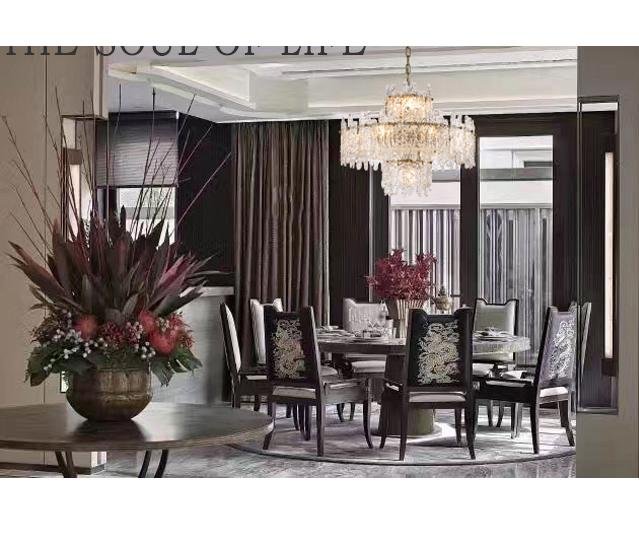 JC Tiered Round Glass Chandelier