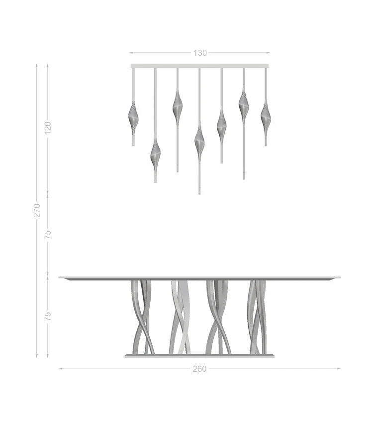 Callista Modern Crystal Linear Dining Room Chandelier
