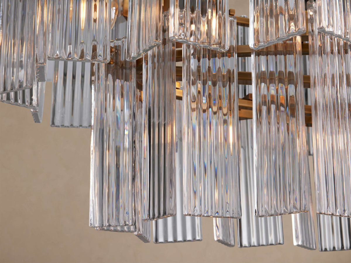 Delsie Oval Tiered Chandelier 63'' 72"W