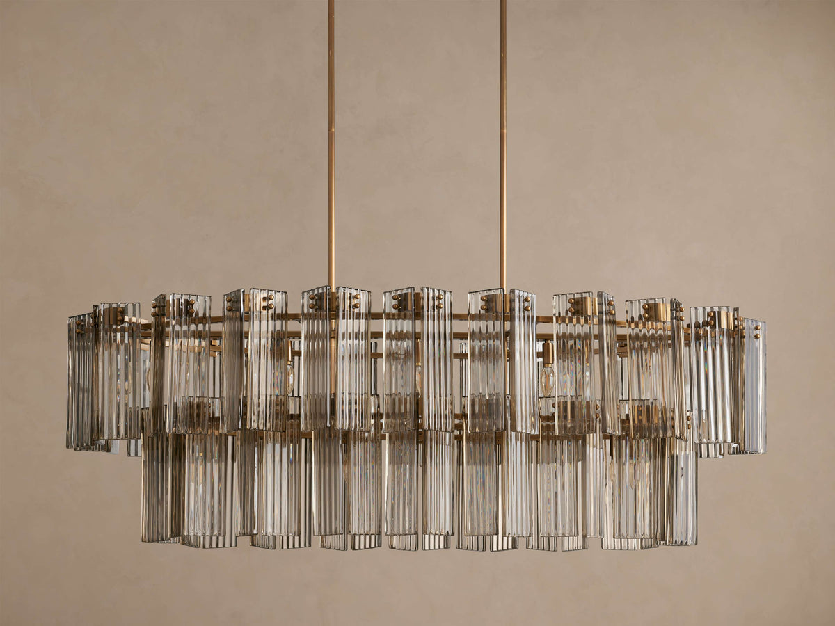 Delsie Oval Tiered Chandelier 63'' 72"W