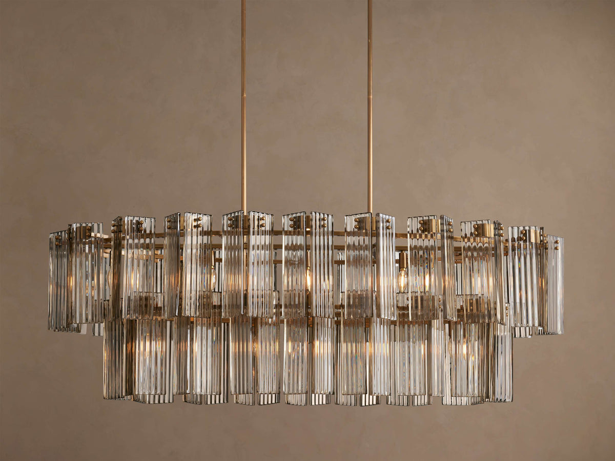 Delsie Oval Tiered Chandelier 63'' 72"W