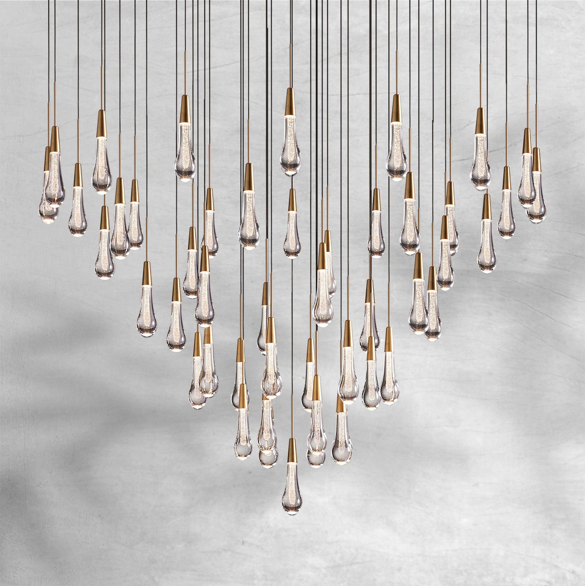 Soltaire Round Chandelier 58"W