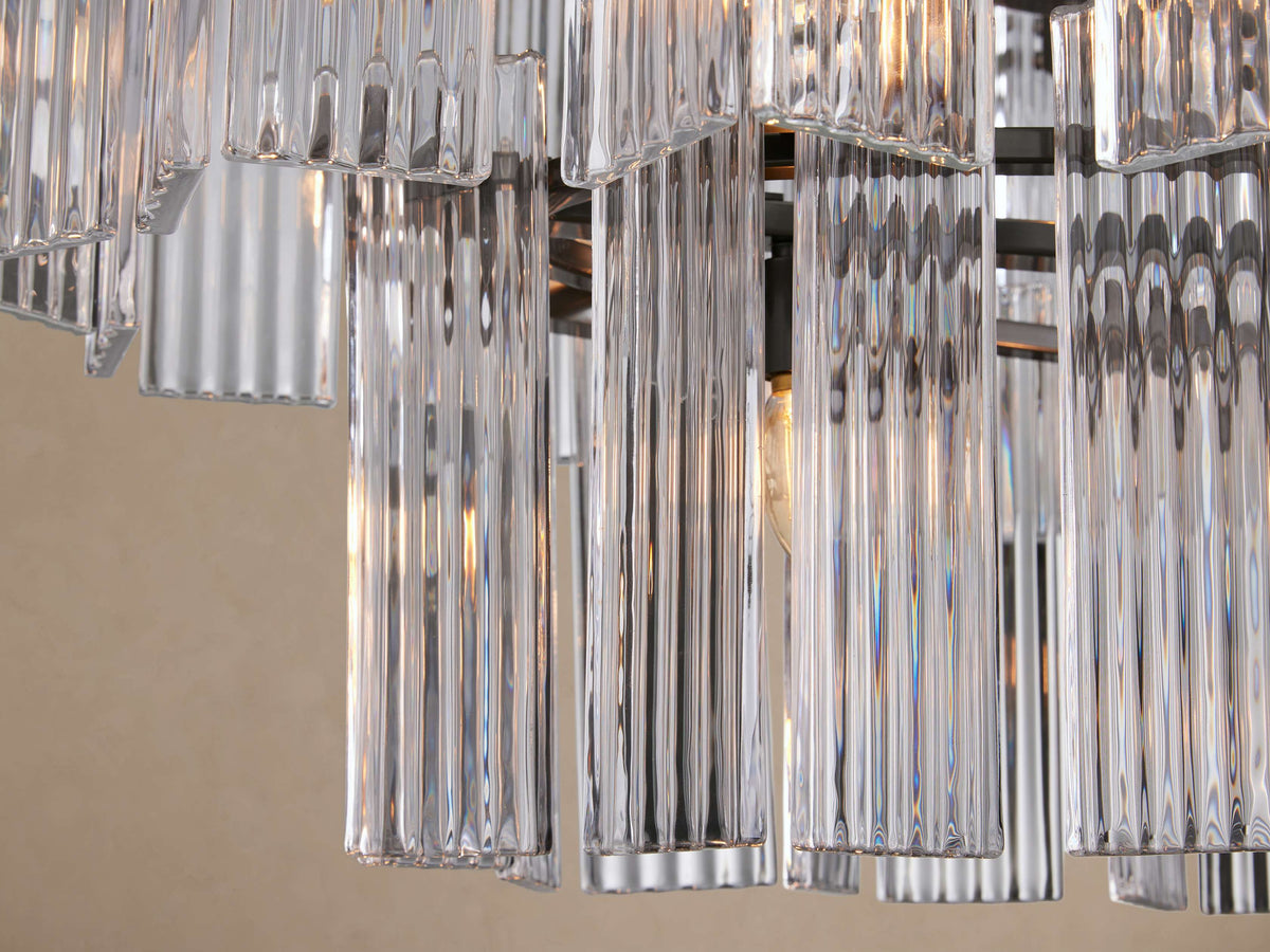 Delsie Oval Tiered Chandelier 63'' 72"W