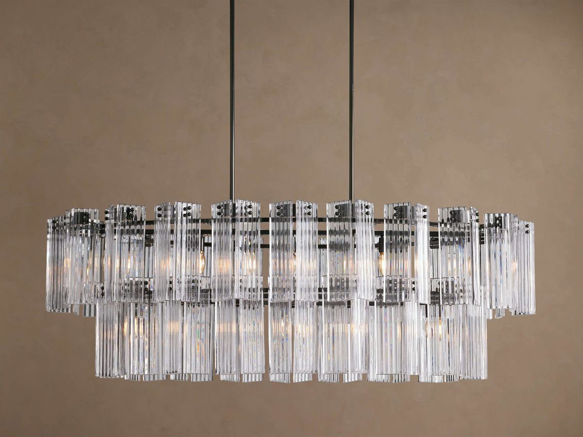 Delsie Oval Tiered Chandelier 63'' 72"W