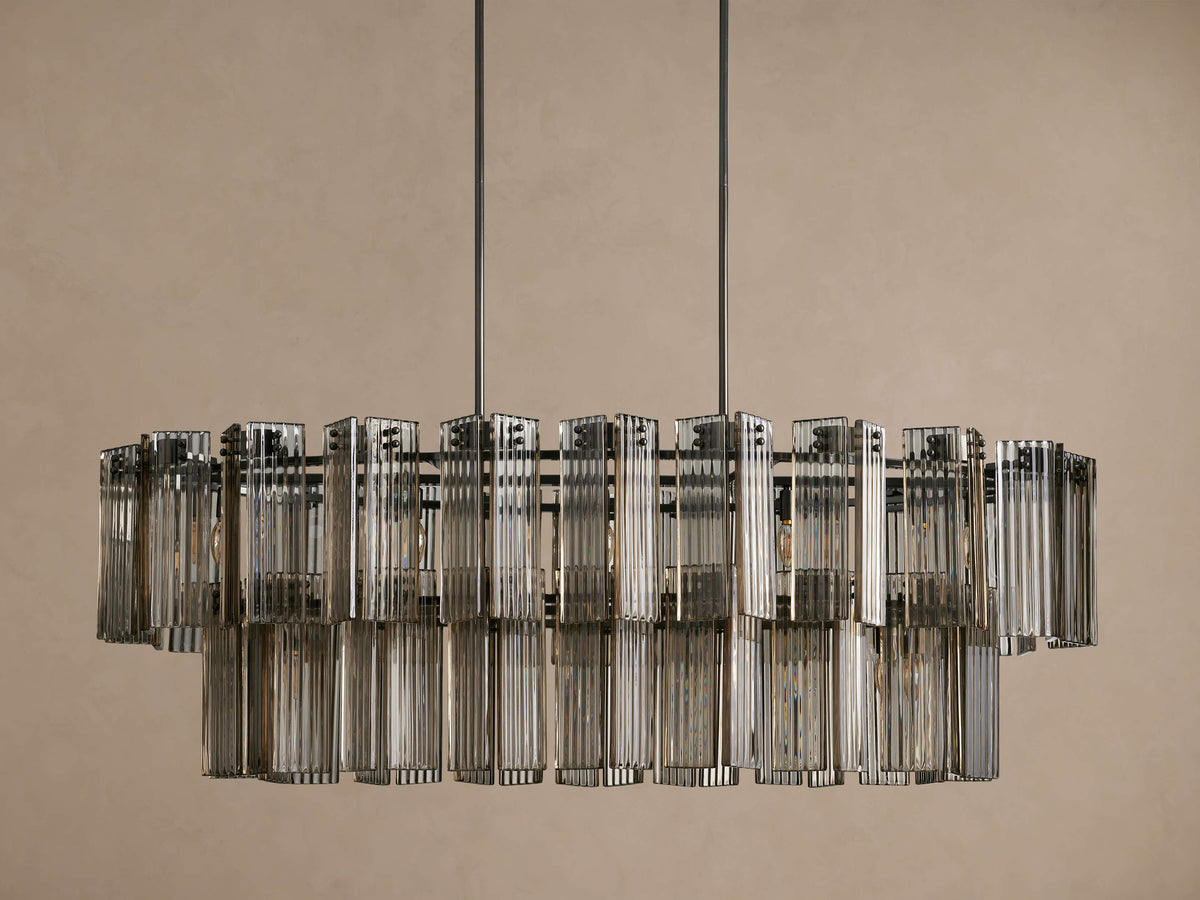 Delsie Oval Tiered Chandelier 63'' 72"W