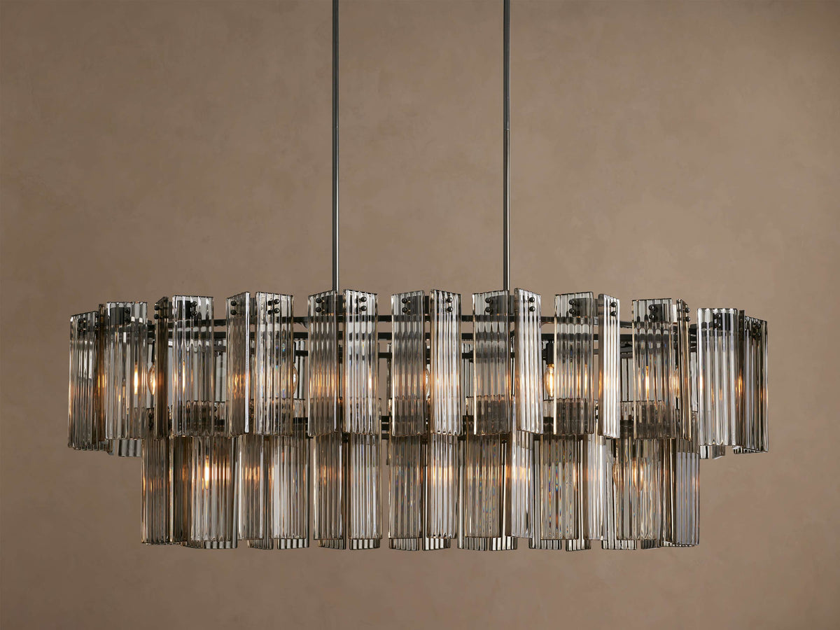Delsie Oval Tiered Chandelier 63'' 72"W
