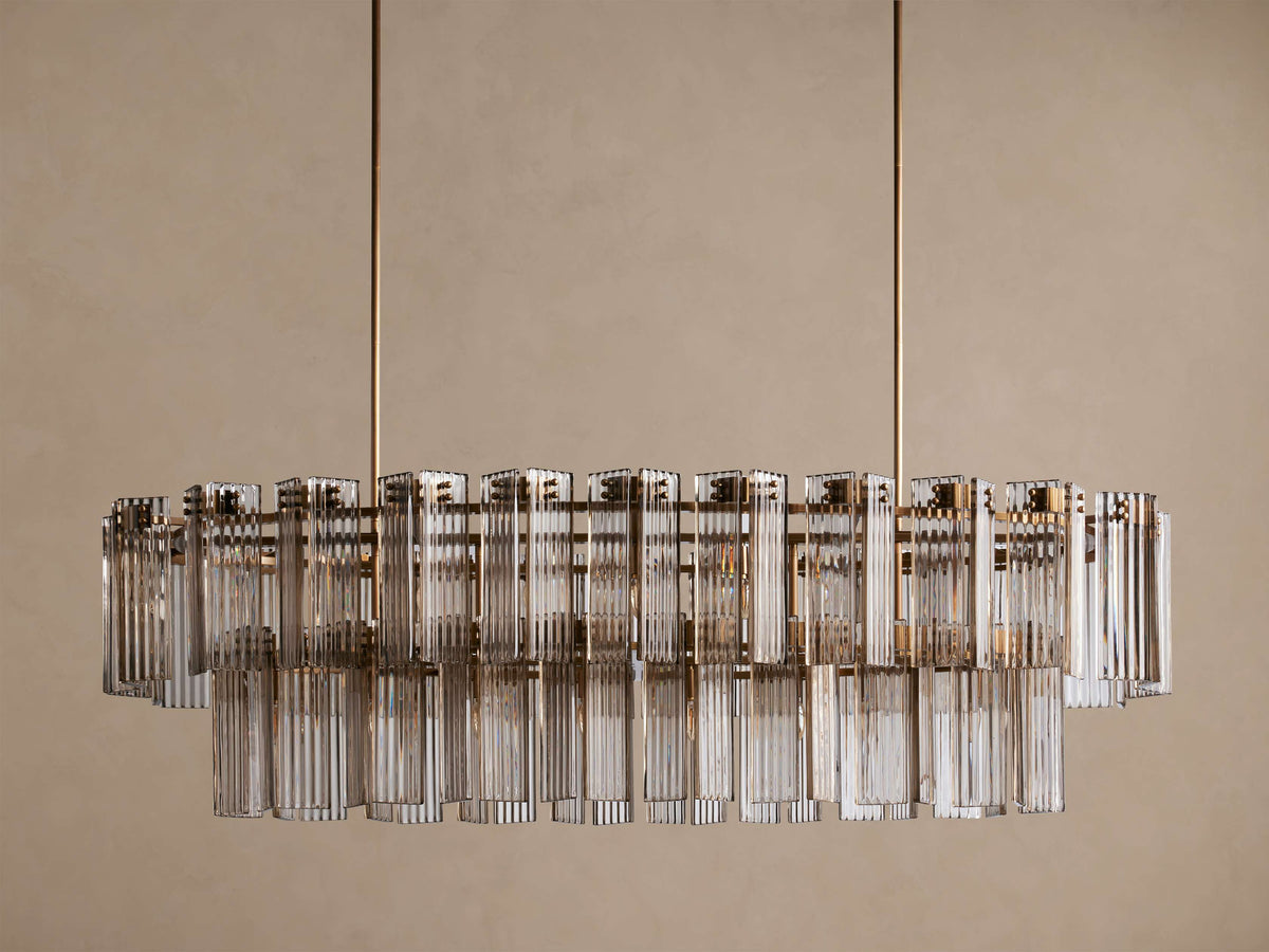 Delsie Oval Tiered Chandelier 63'' 72"W