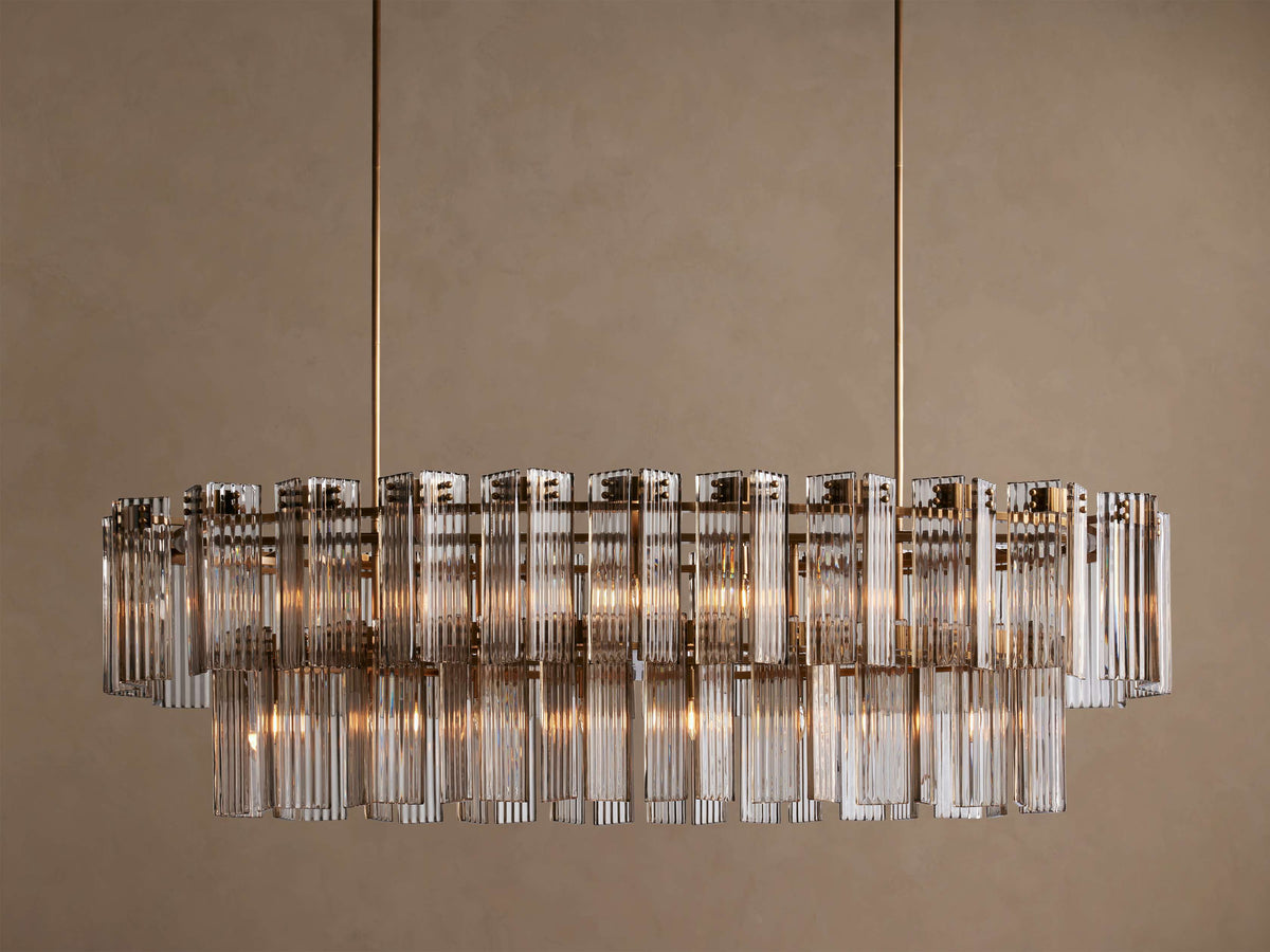 Delsie Oval Tiered Chandelier 63'' 72"W