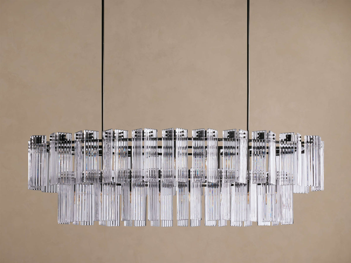 Delsie Oval Tiered Chandelier 63'' 72"W
