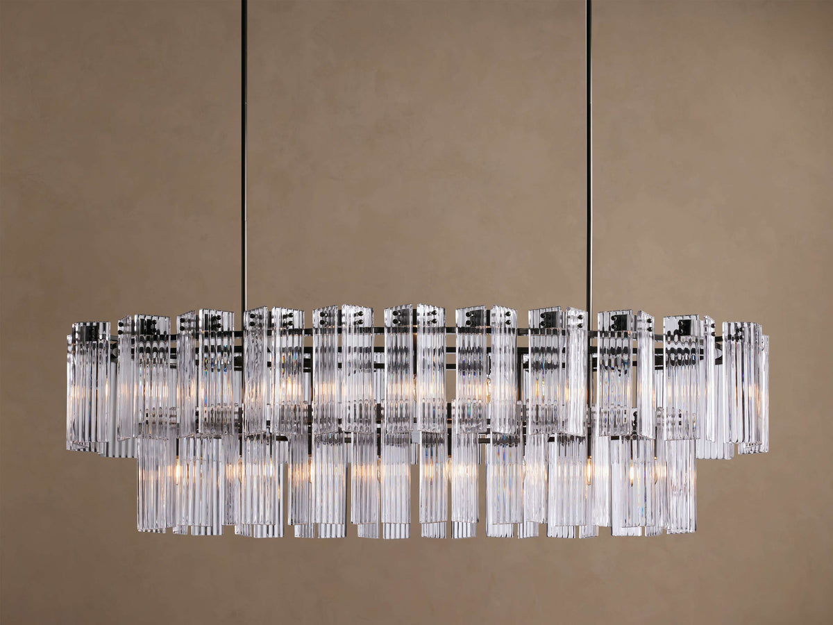 Delsie Oval Tiered Chandelier 63'' 72"W