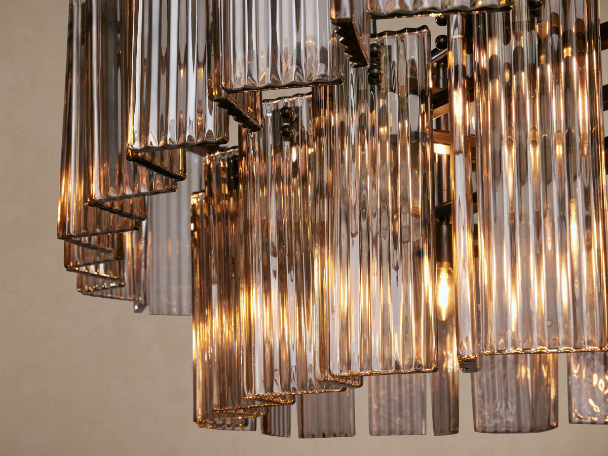 Delsie Oval Tiered Chandelier 63'' 72"W