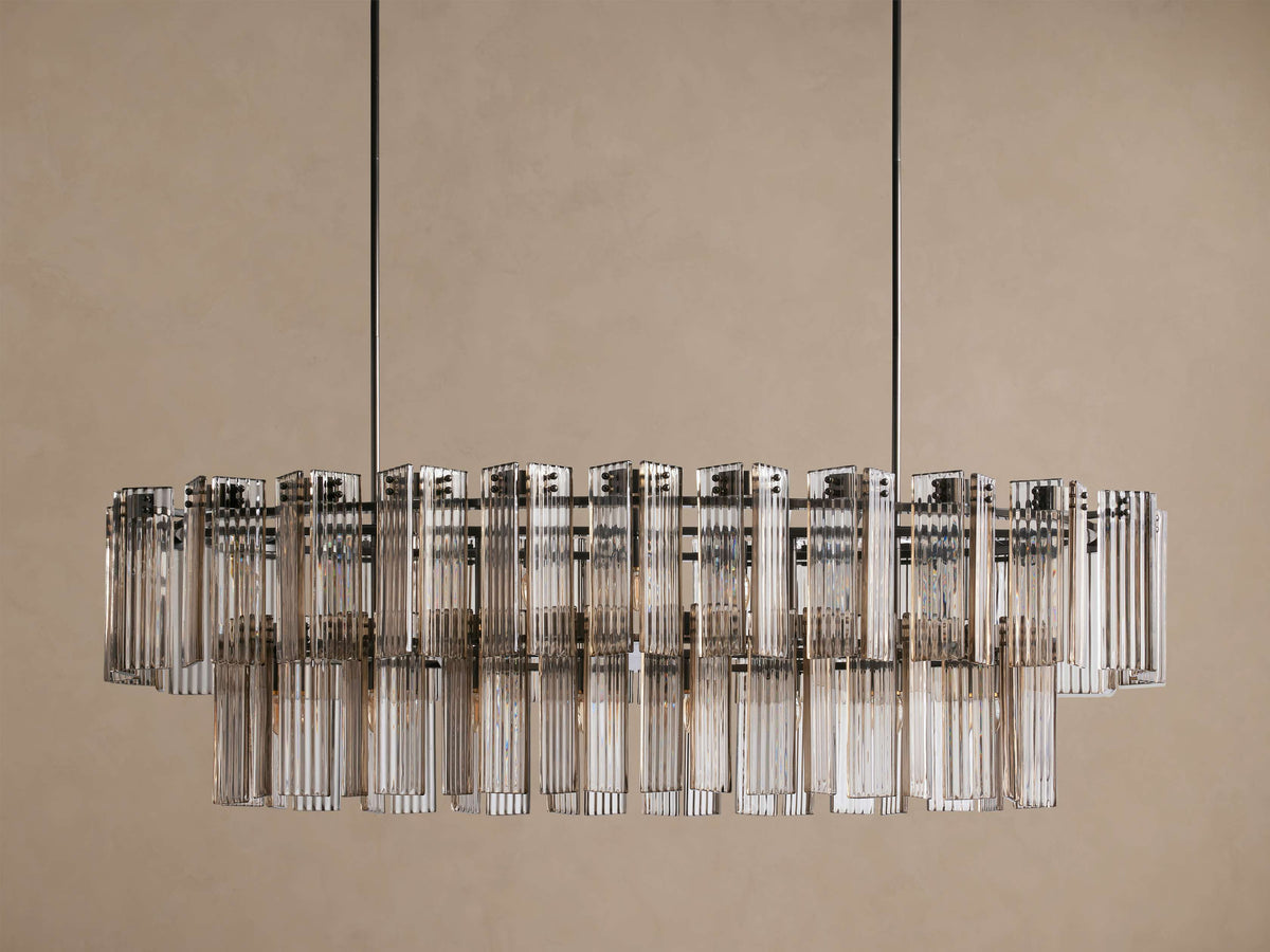 Delsie Oval Tiered Chandelier 63'' 72"W