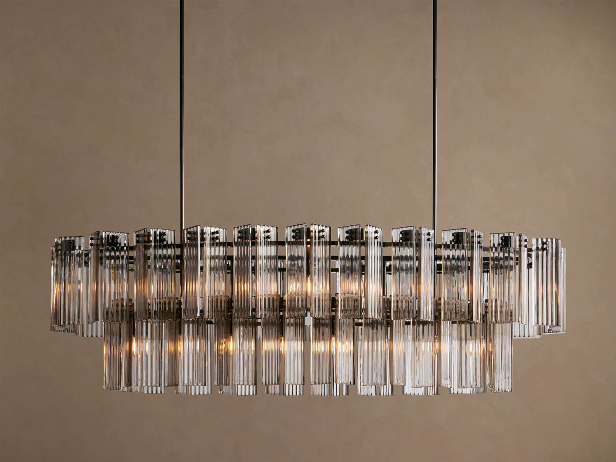 Delsie Oval Tiered Chandelier 63'' 72"W