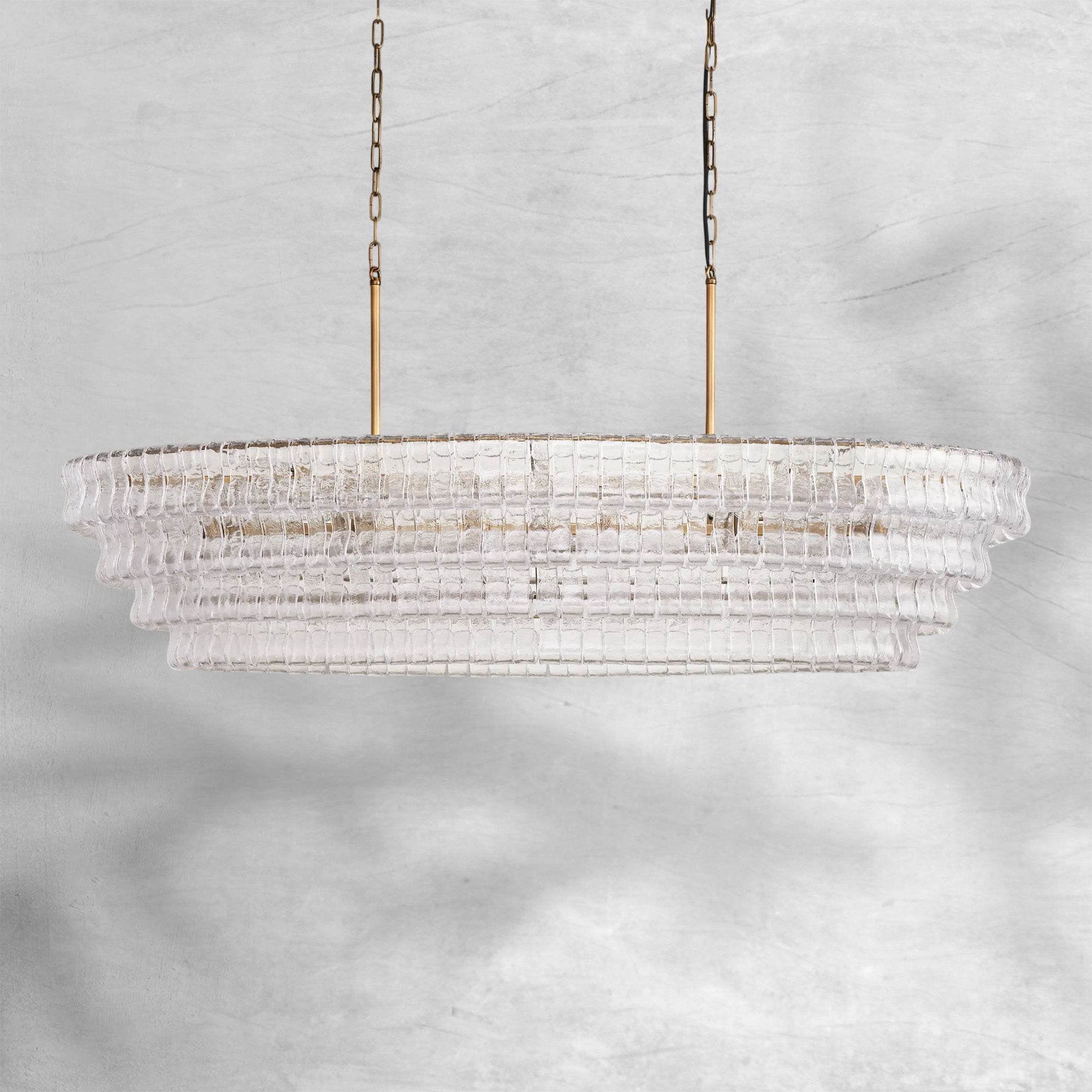 Glacien Oval Chandelier 54"W/65"W