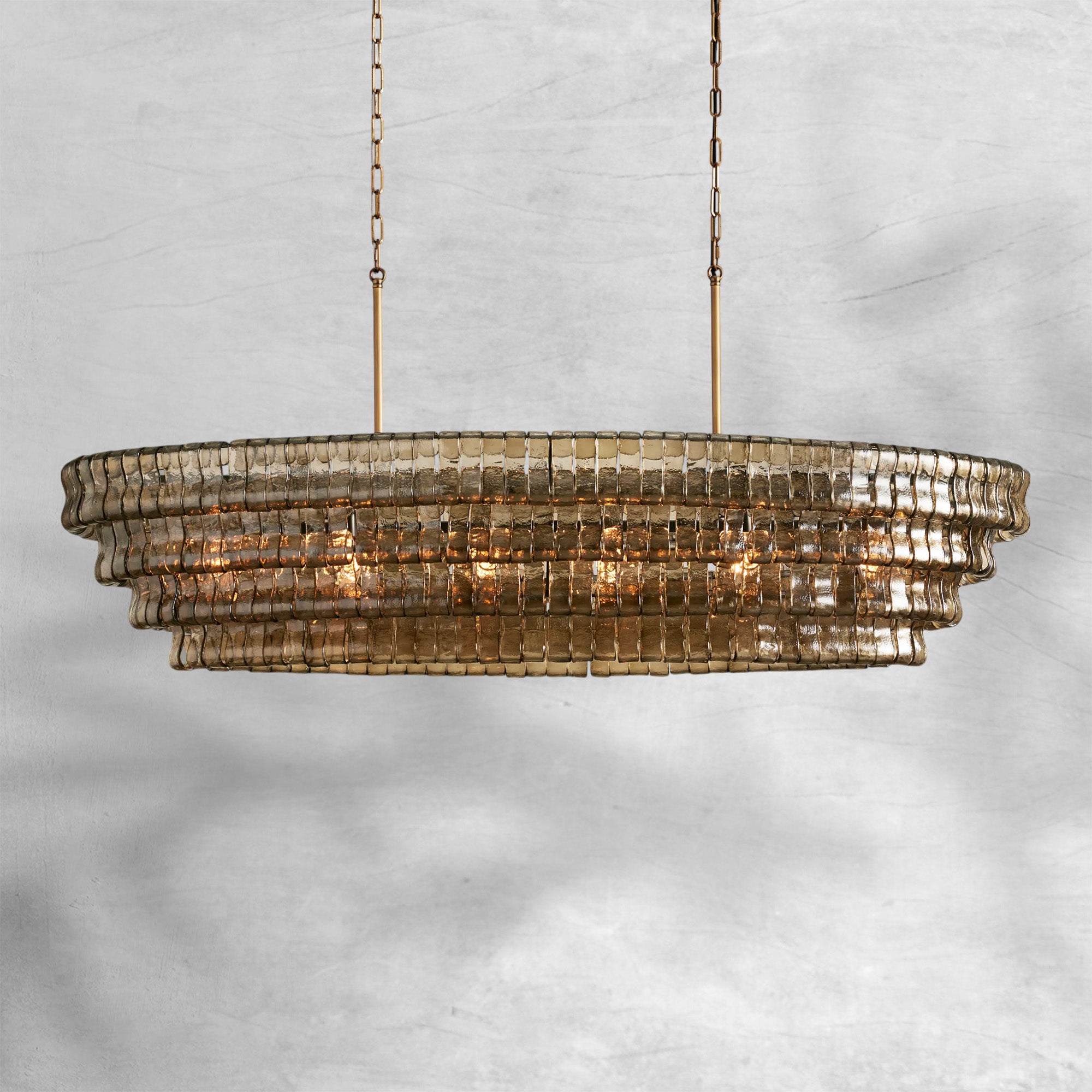 Glacien Oval Chandelier 54"W/65"W