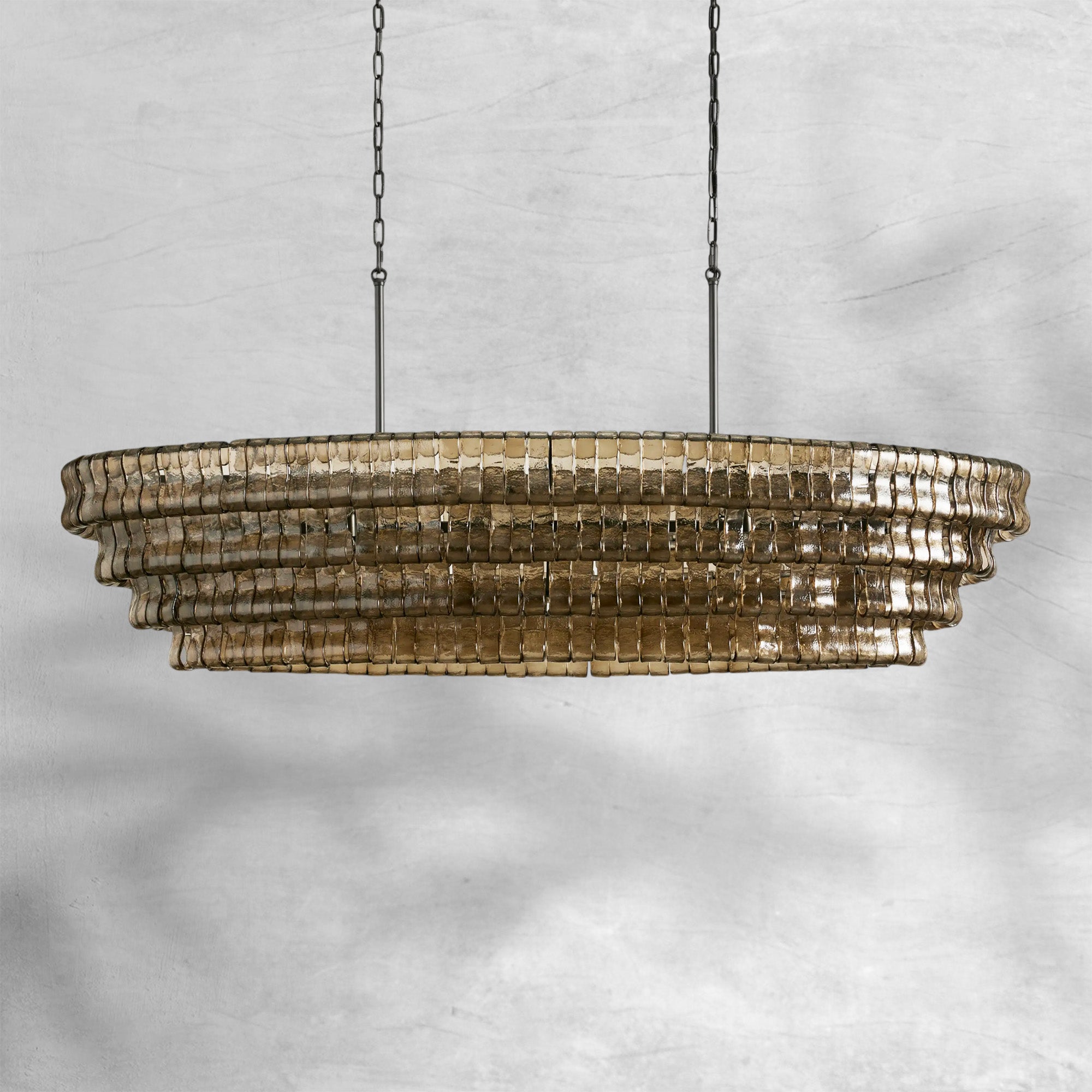 Glacien Oval Chandelier 54"W/65"W
