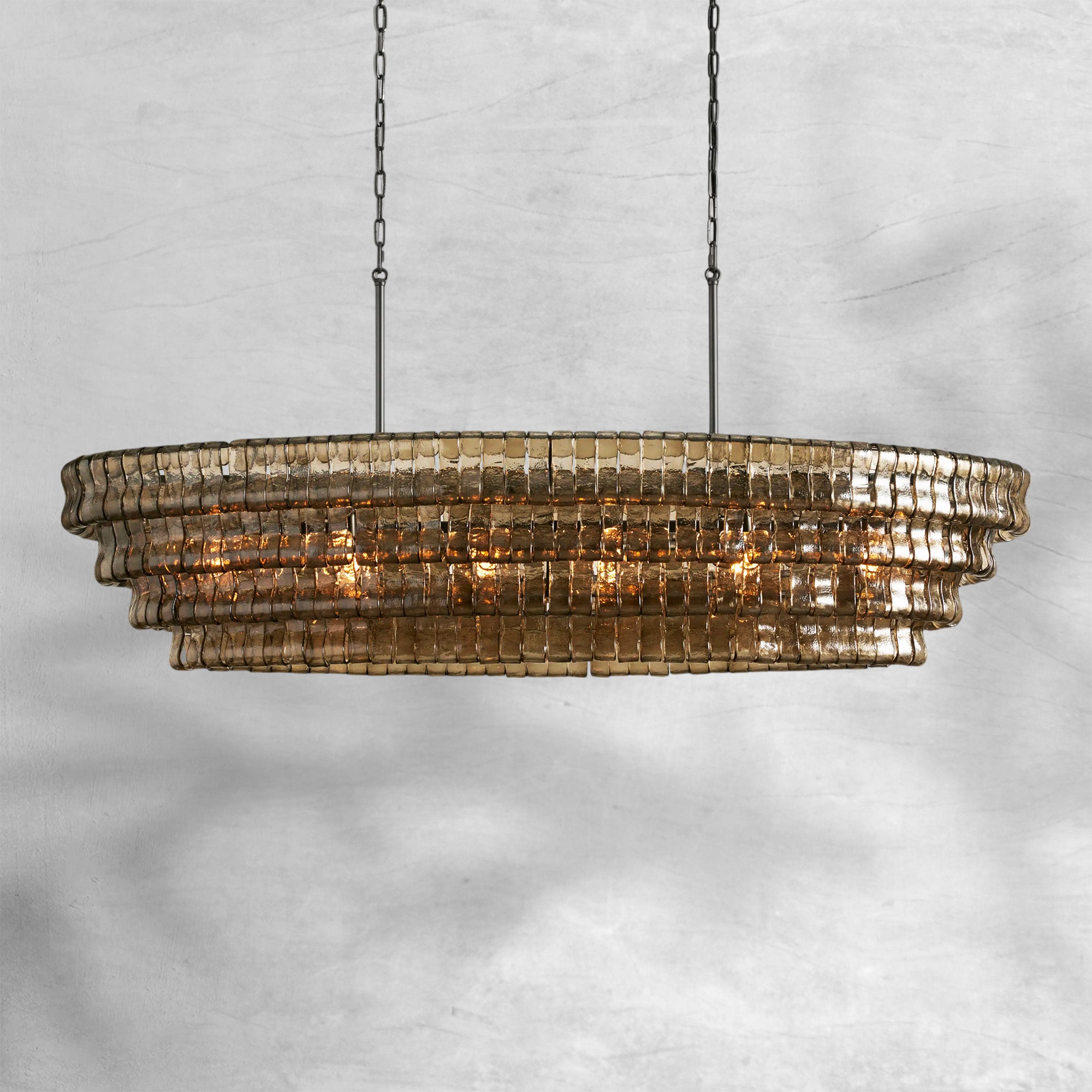 Glacien Oval Chandelier 54"W/65"W