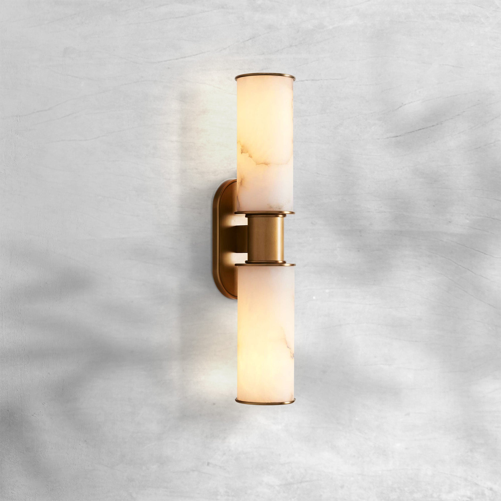 Harlin Alabaster 2-Light Wall Sconce
