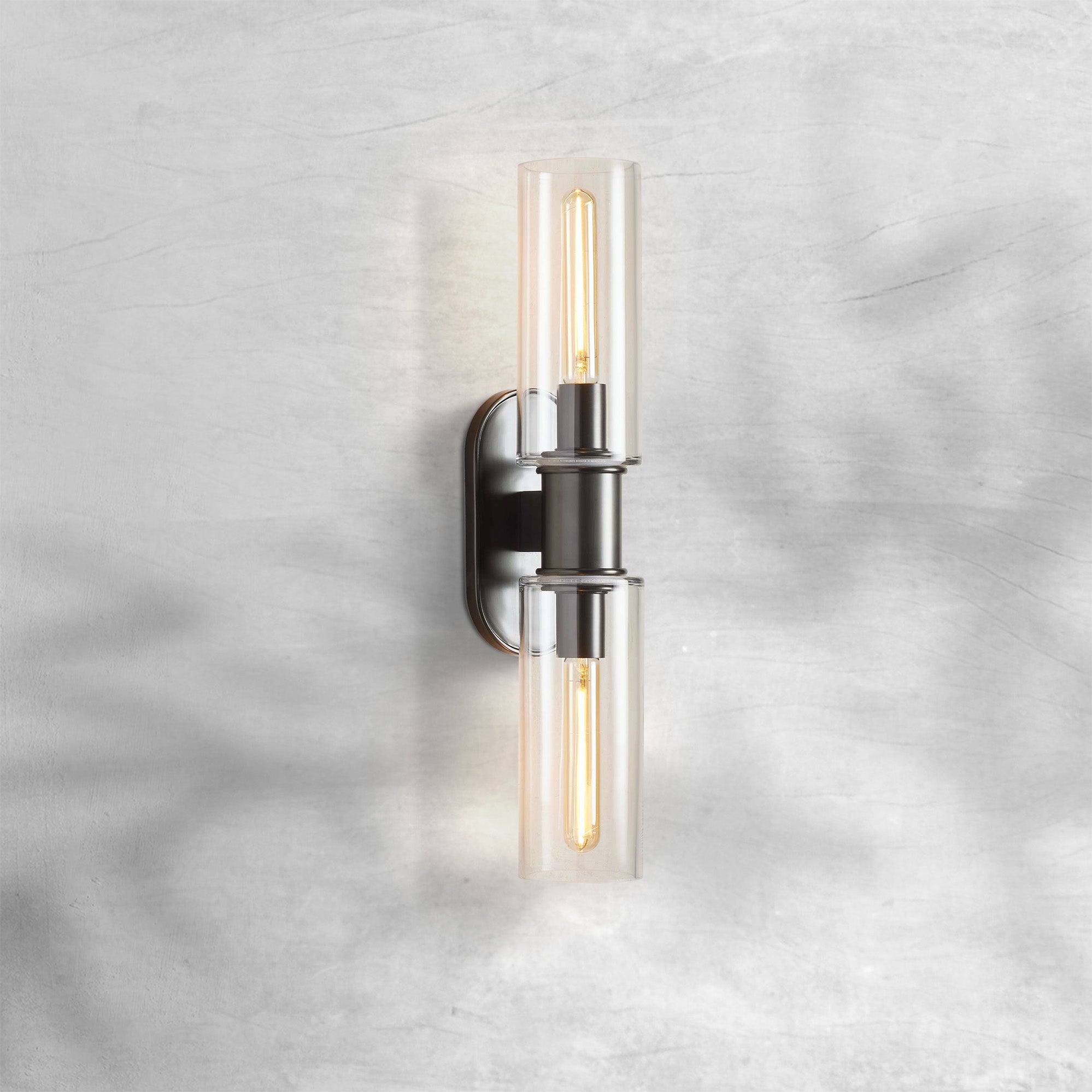 Harlin Clear Glass 2-Light Wall Sconce