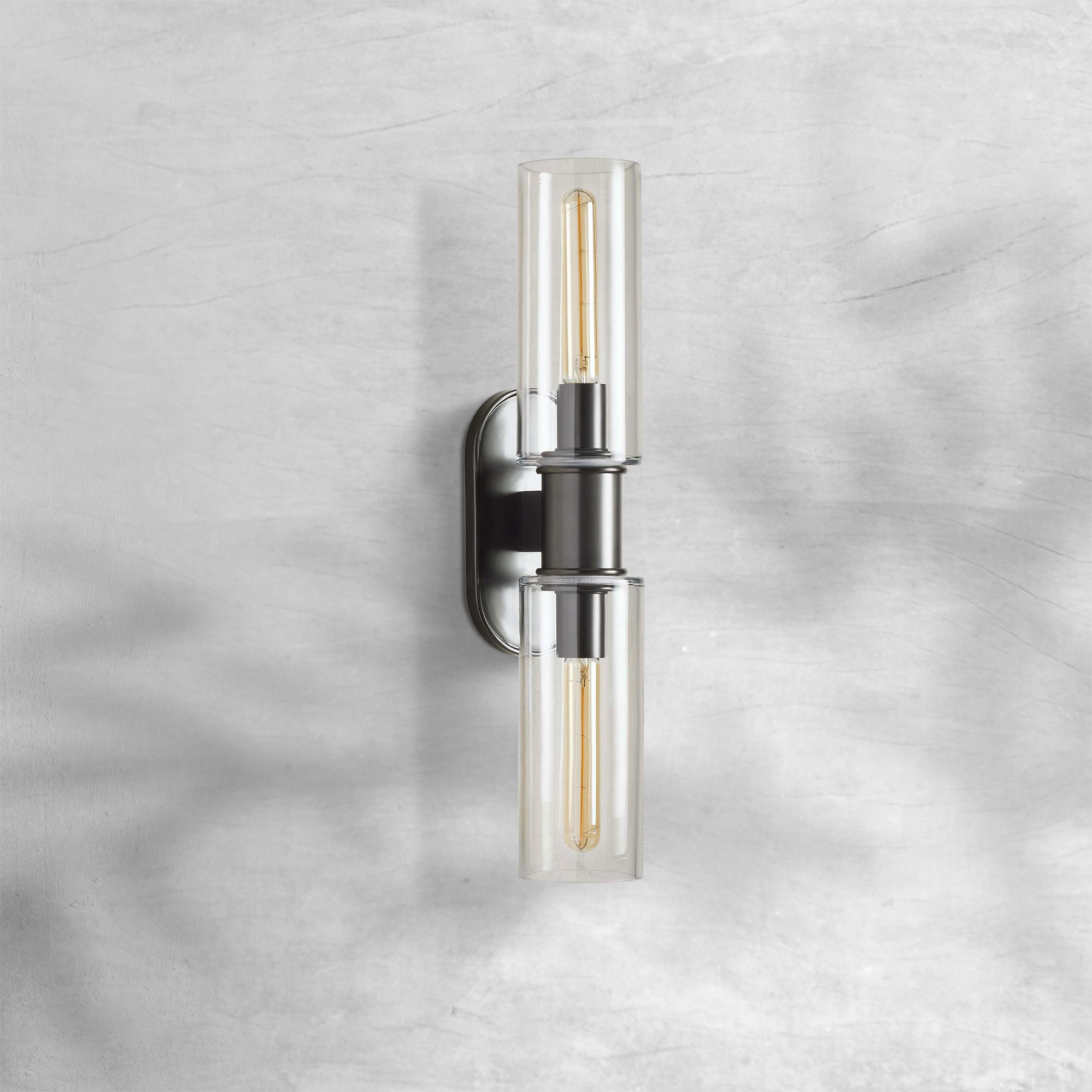 Harlin Clear Glass 2-Light Wall Sconce