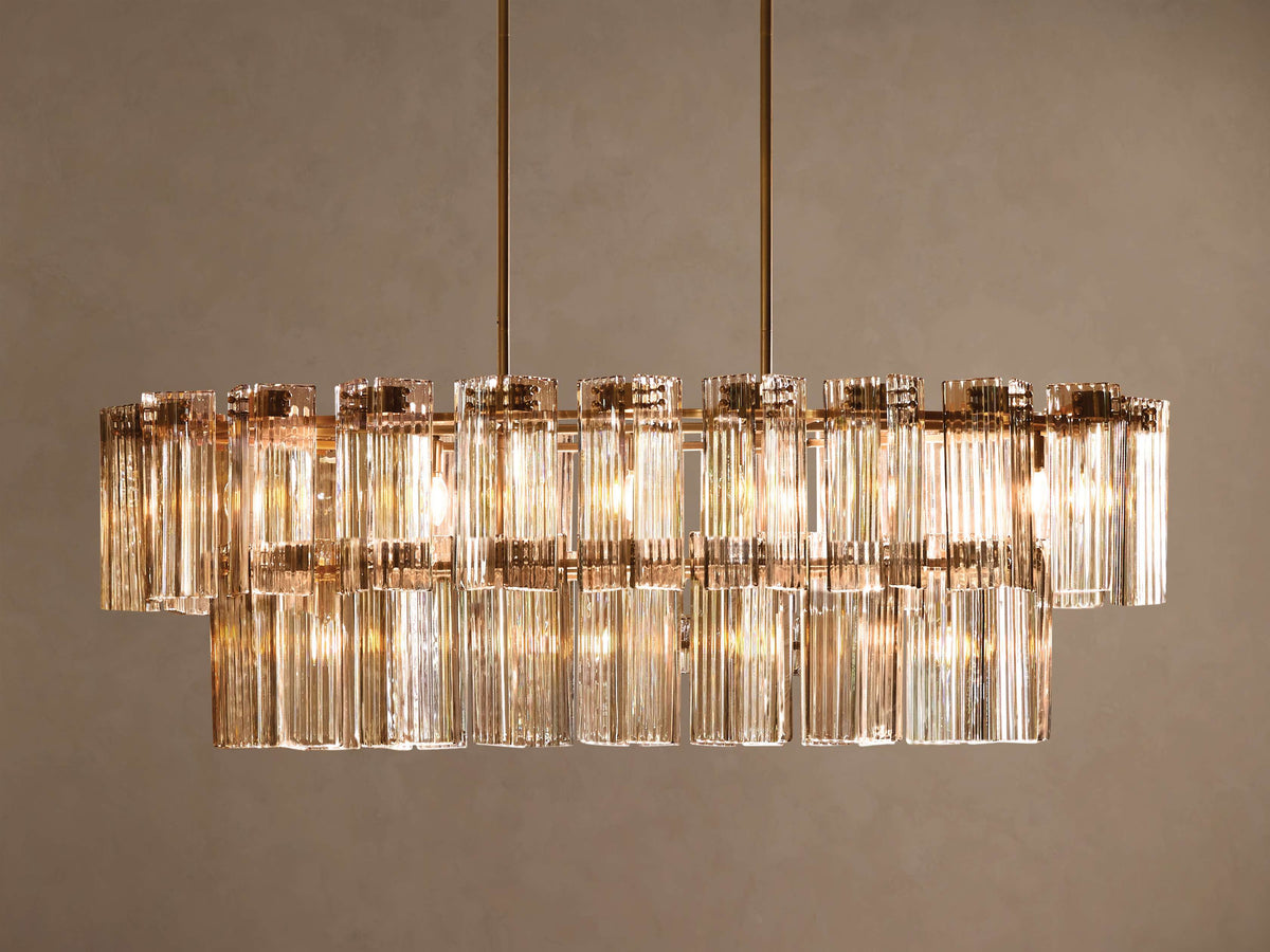 Delsie Oval Tiered Chandelier 63'' 72"W