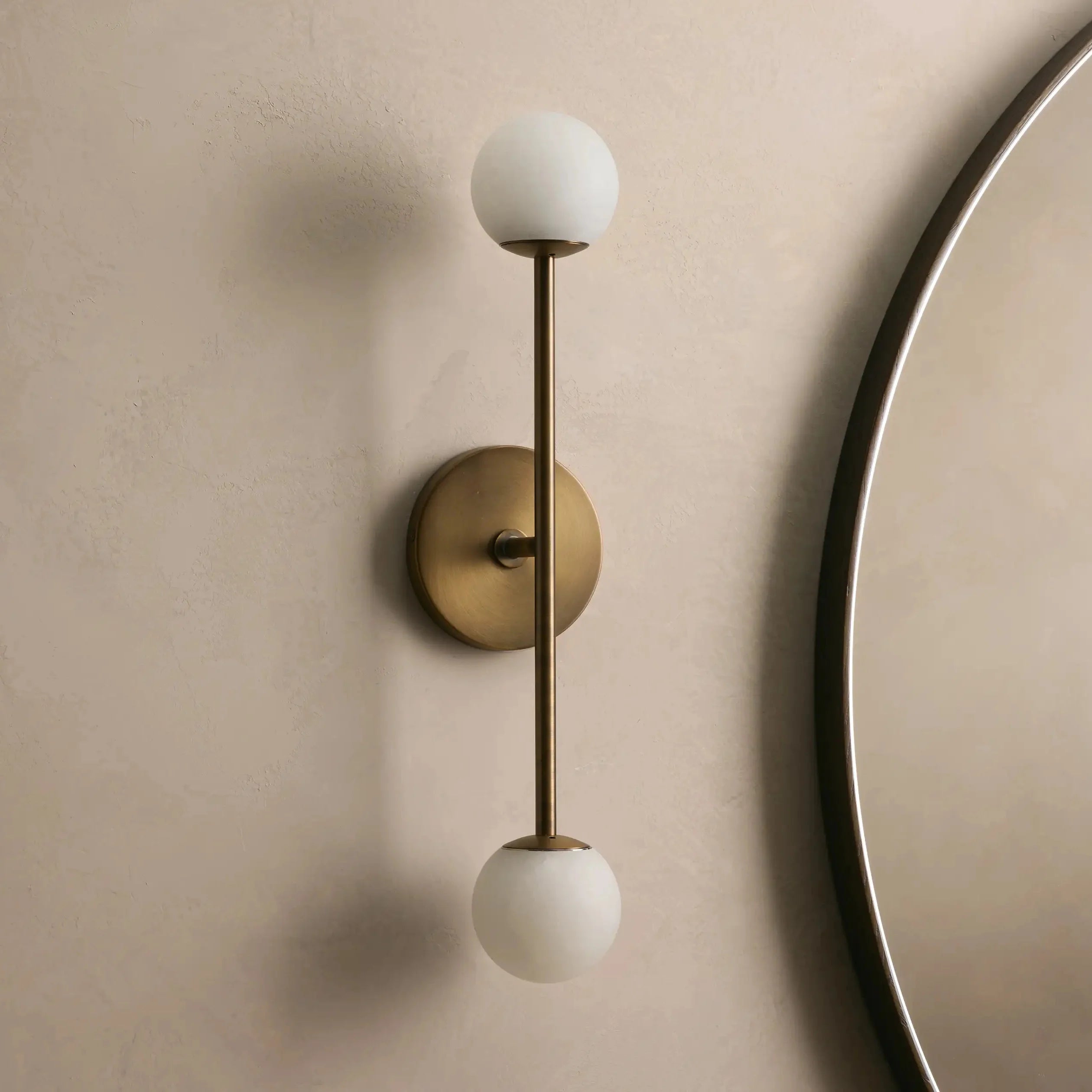 Girouette Double Alabaster Sconce