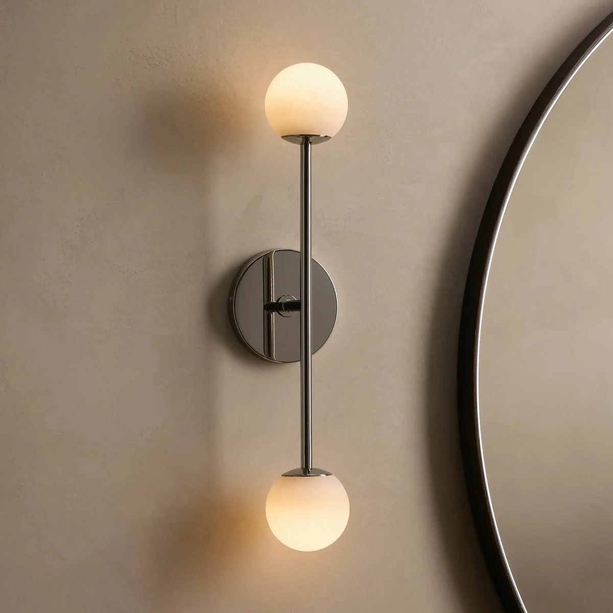 Girouette Double Alabaster Sconce