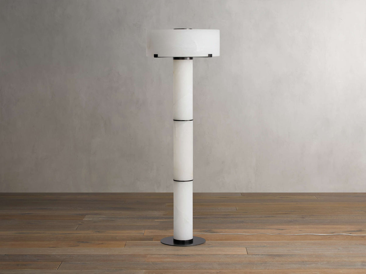 Chayla Alabaster Stone Floor Lamp 64''H