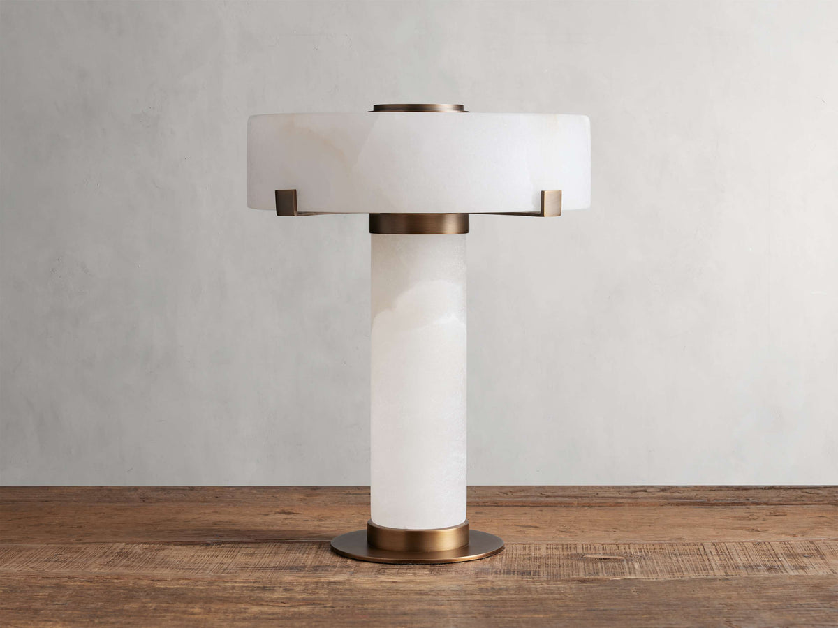 Chayla Alabaster Stone Table Lamp 13'' 19''
