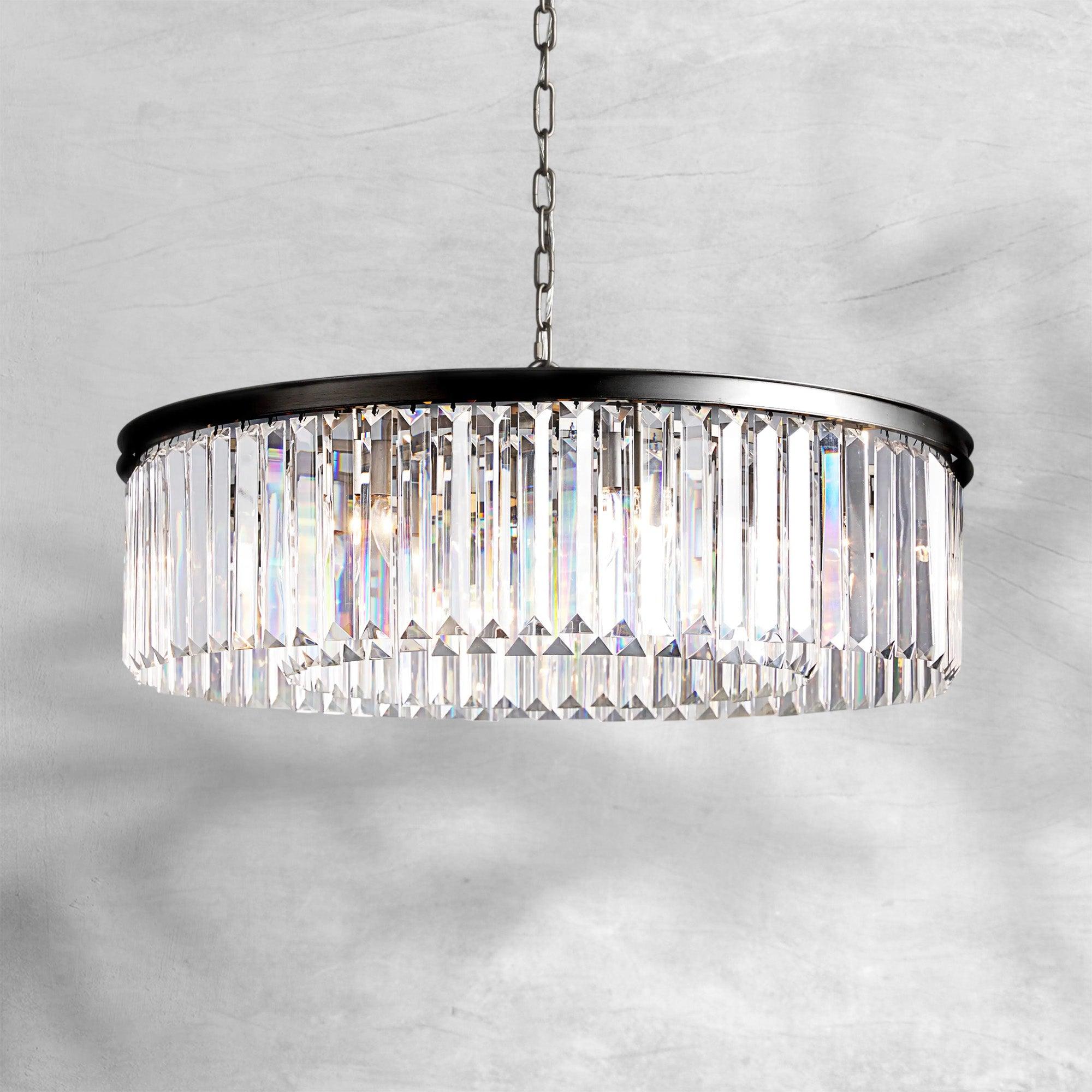 Leyland Crystal Round Chandelier