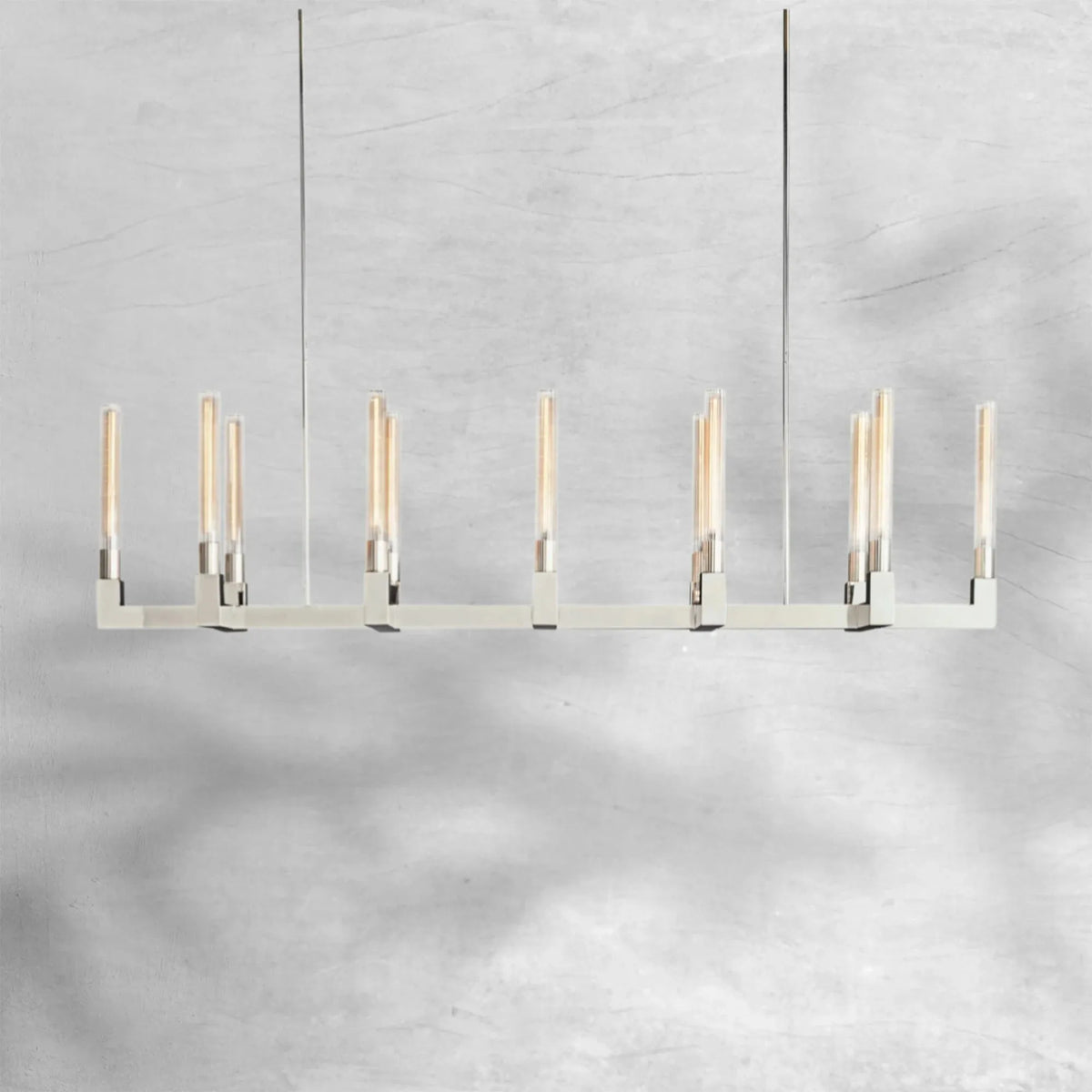 Chantelle Glass Linear Chandelier 67"