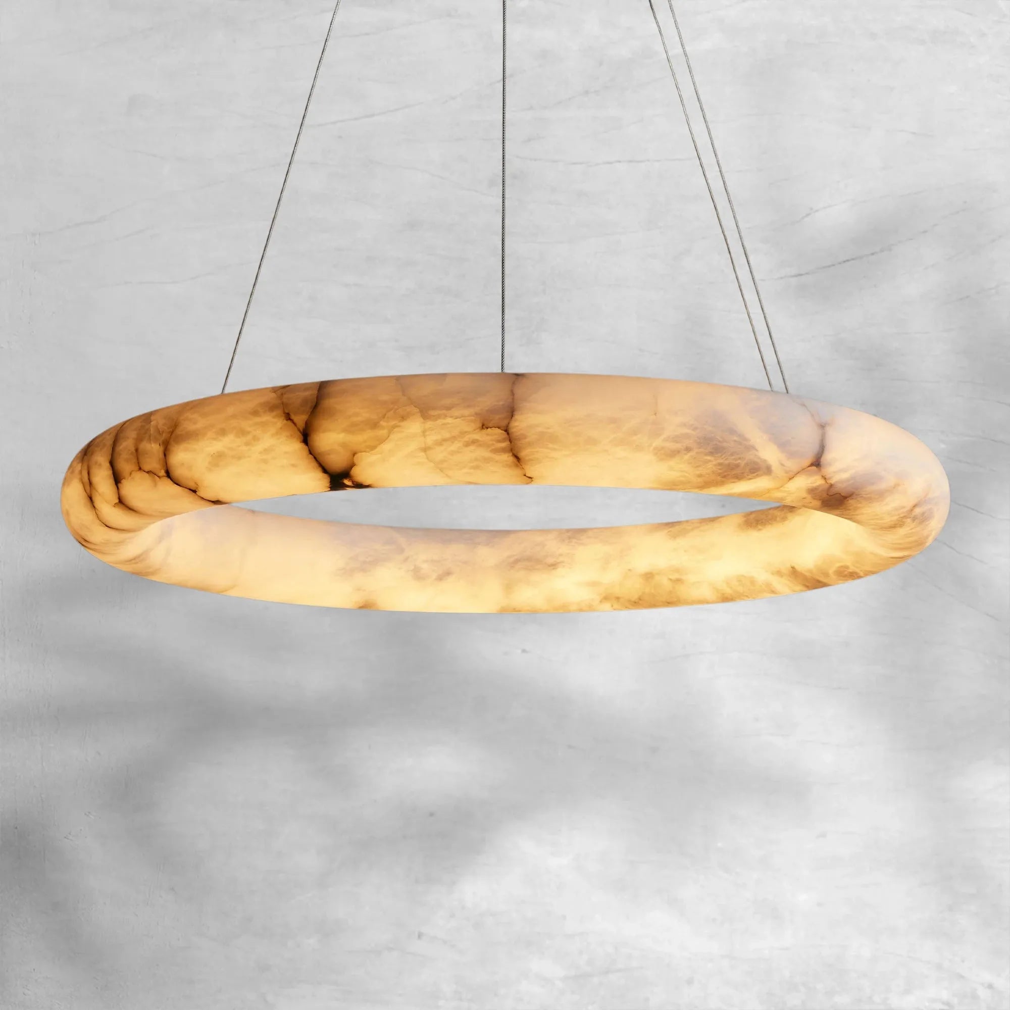 Halima Halo Alabaster Chandelier