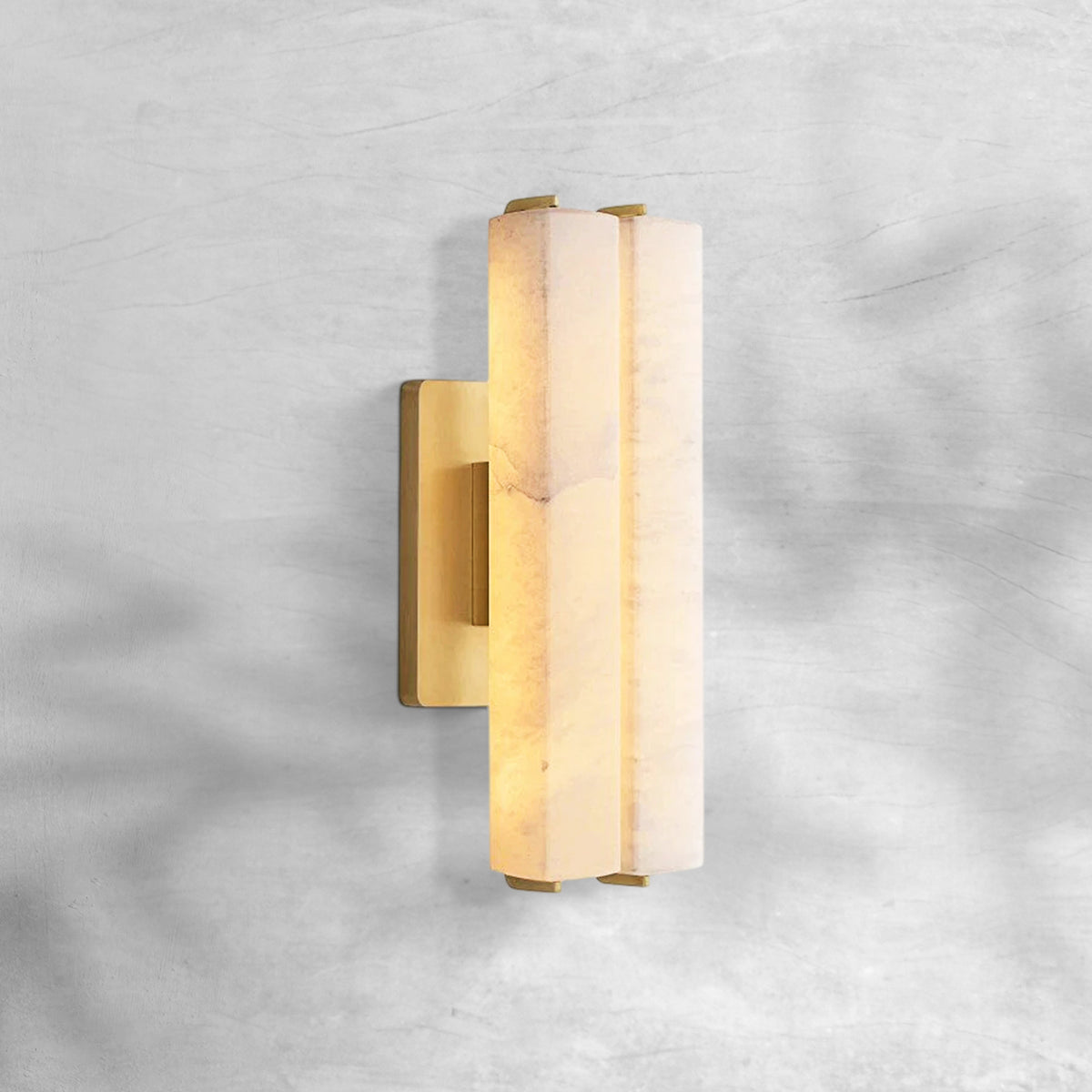 Aureon Alabaster Double Sconce