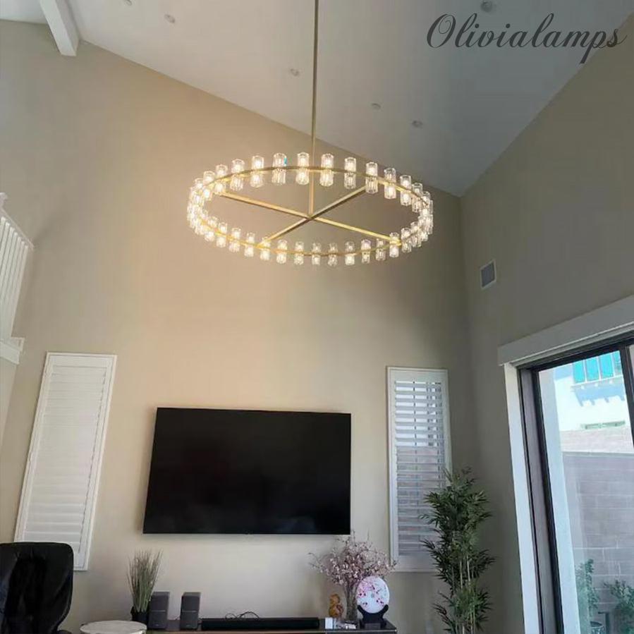 Auraline Crystal Round Chandelier 60"