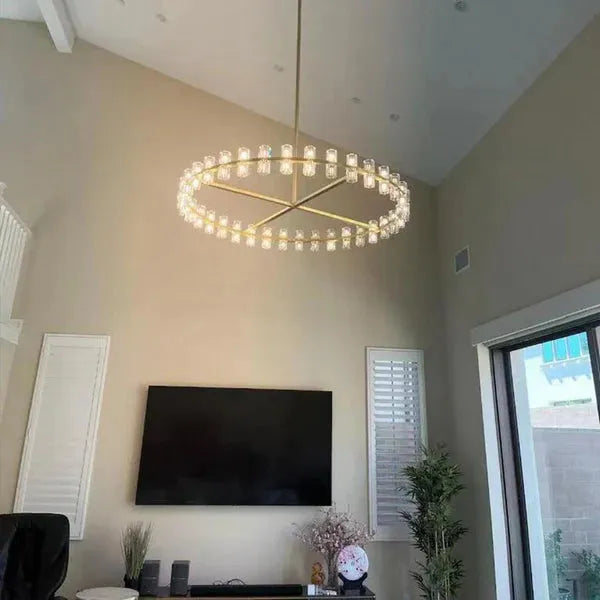 Auraline Crystal Round Chandelier 60"