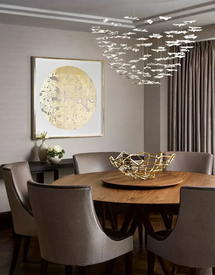 New Postmodern Round/Oval 84/102/170/192 Leaves Art Design Chandelier