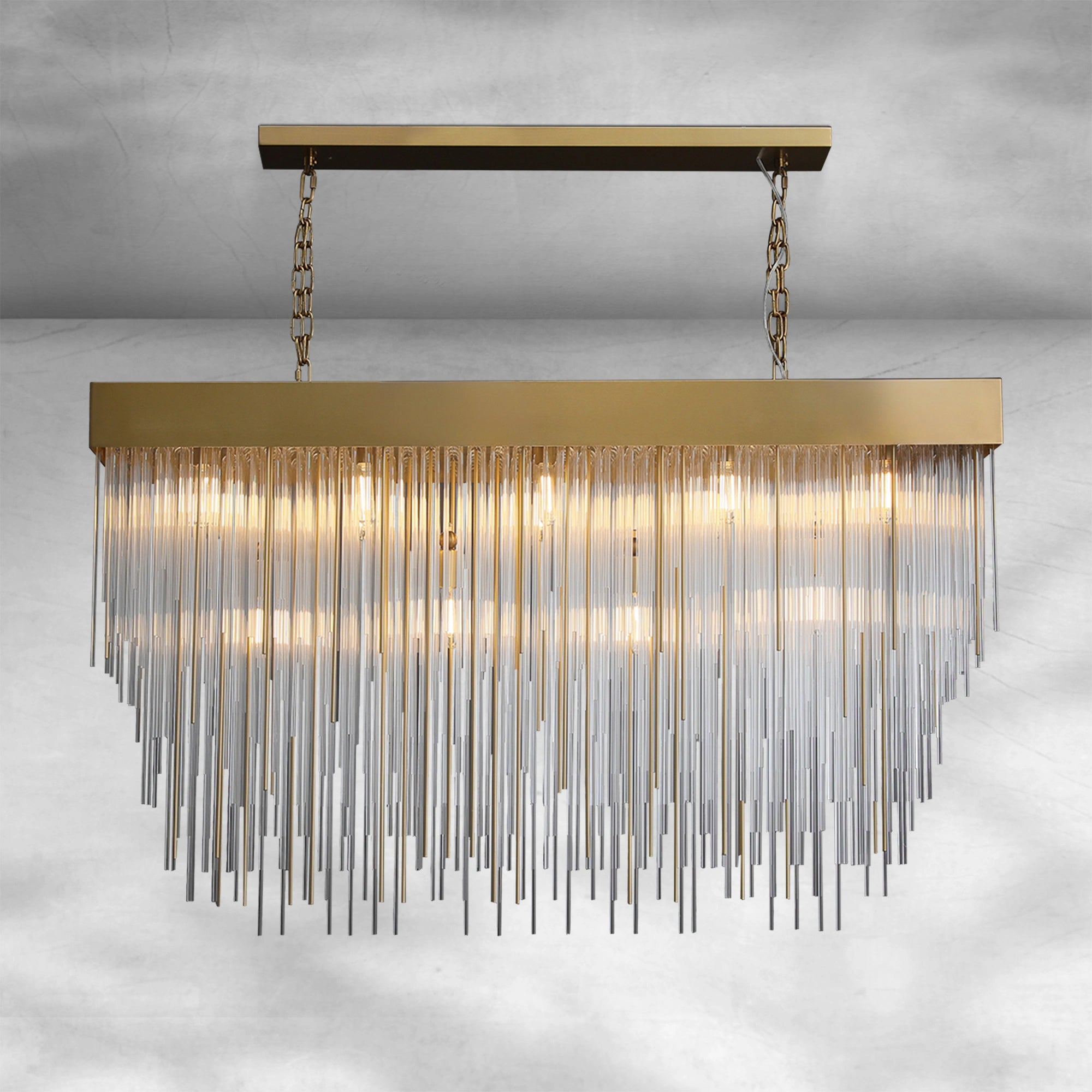 Casa Rectangular Chandelier 54"
