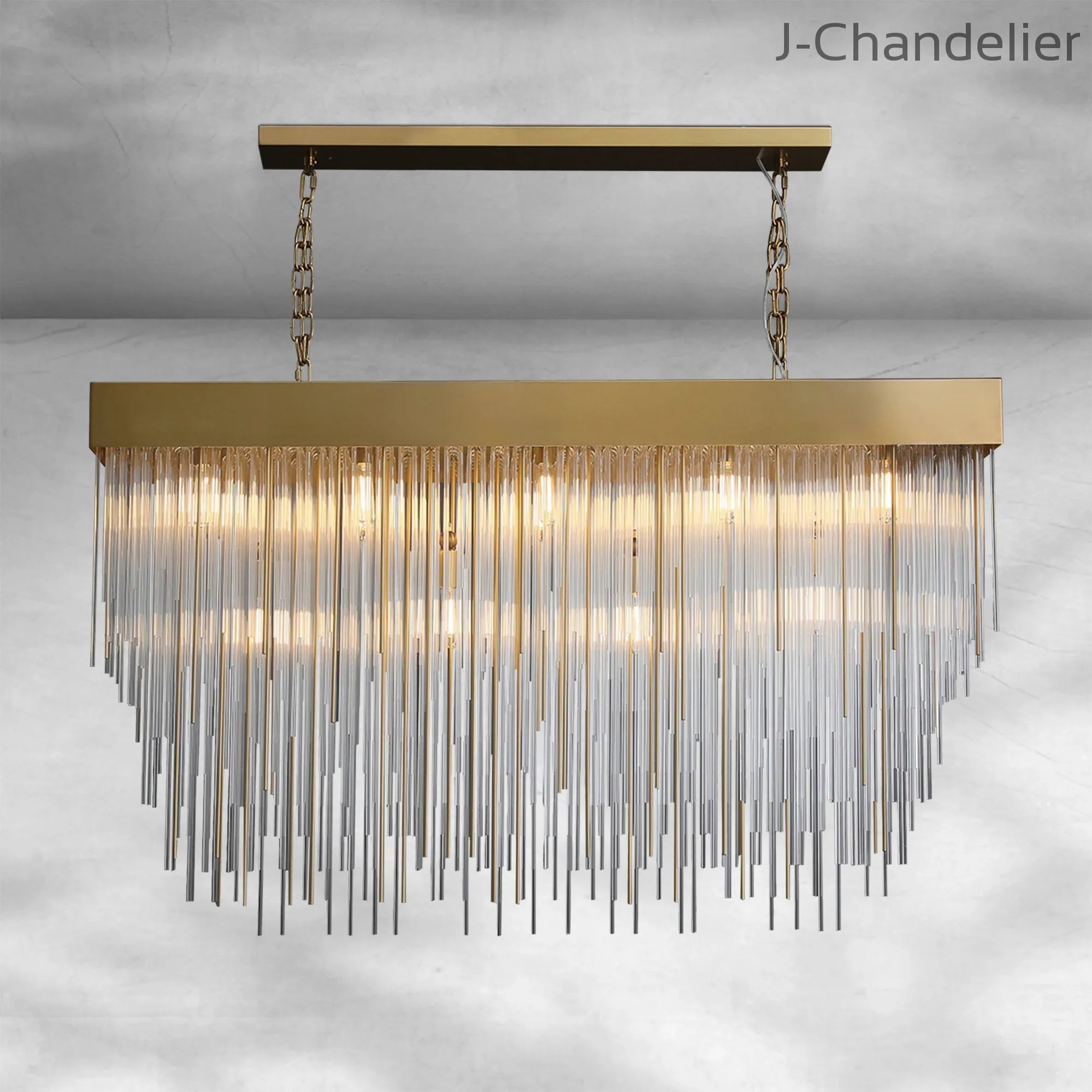 Casa Rectangular Chandelier 54"