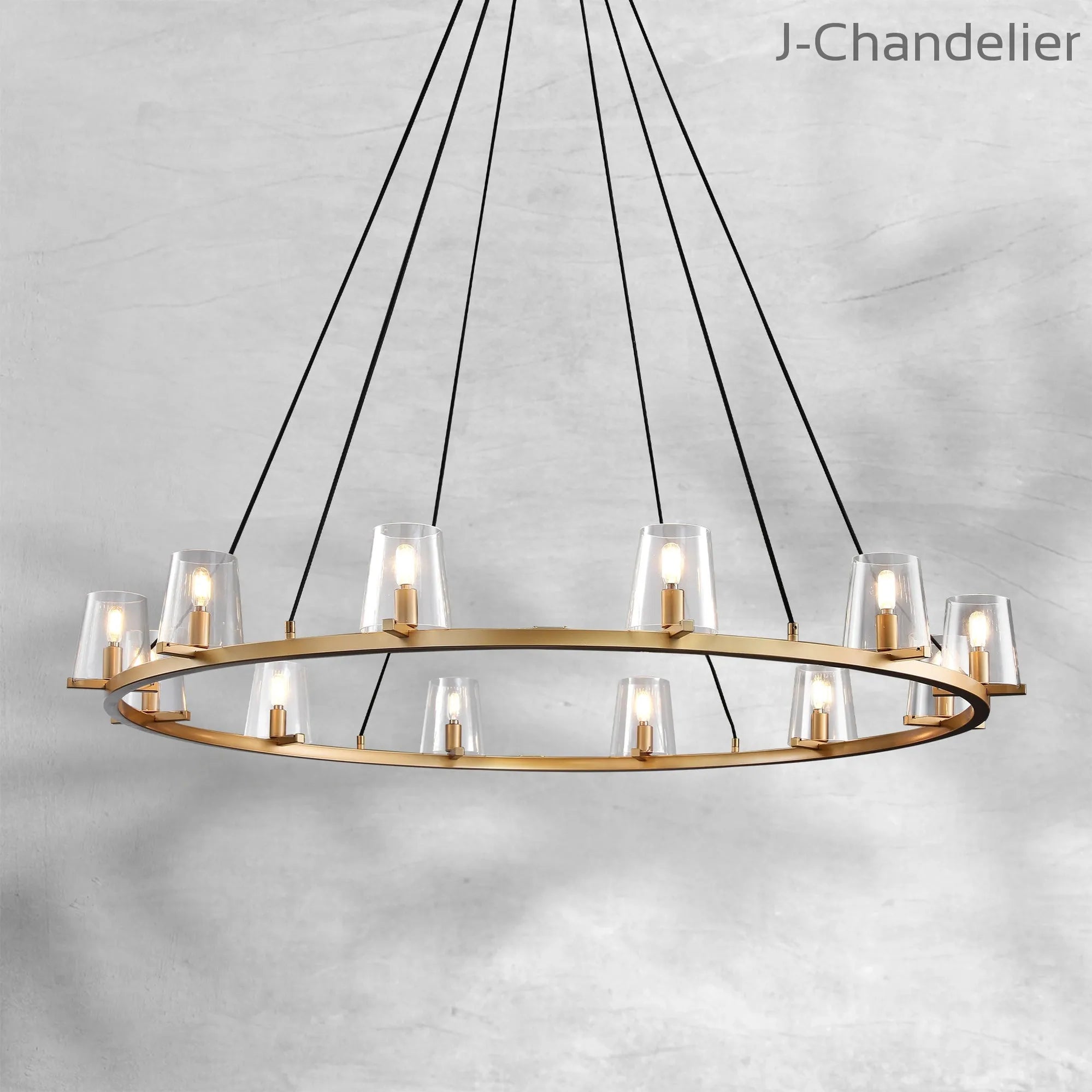 Paricia Glass Round Chandelier 36"48"60"