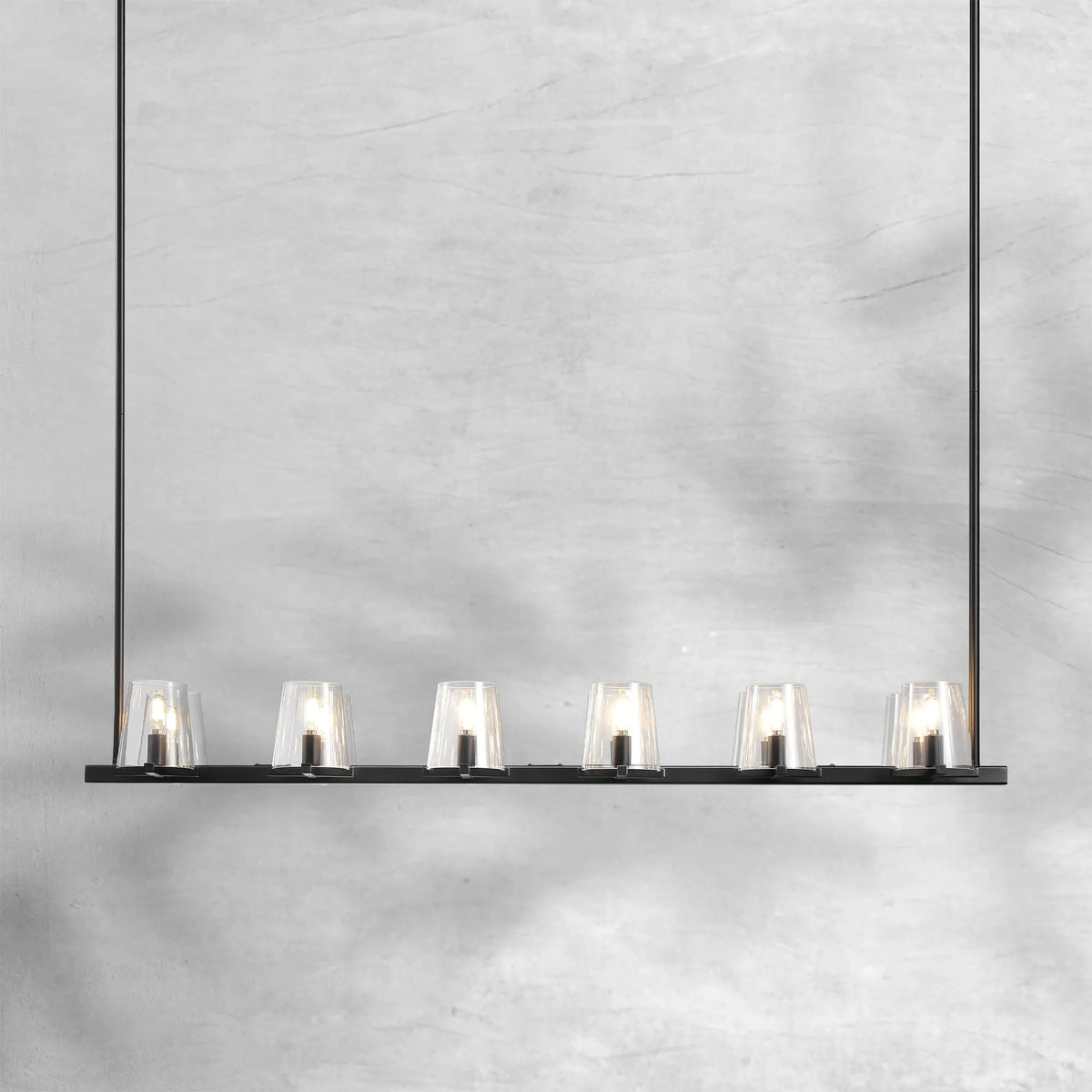 Prism Glass Linear Chandelier 49"60"
